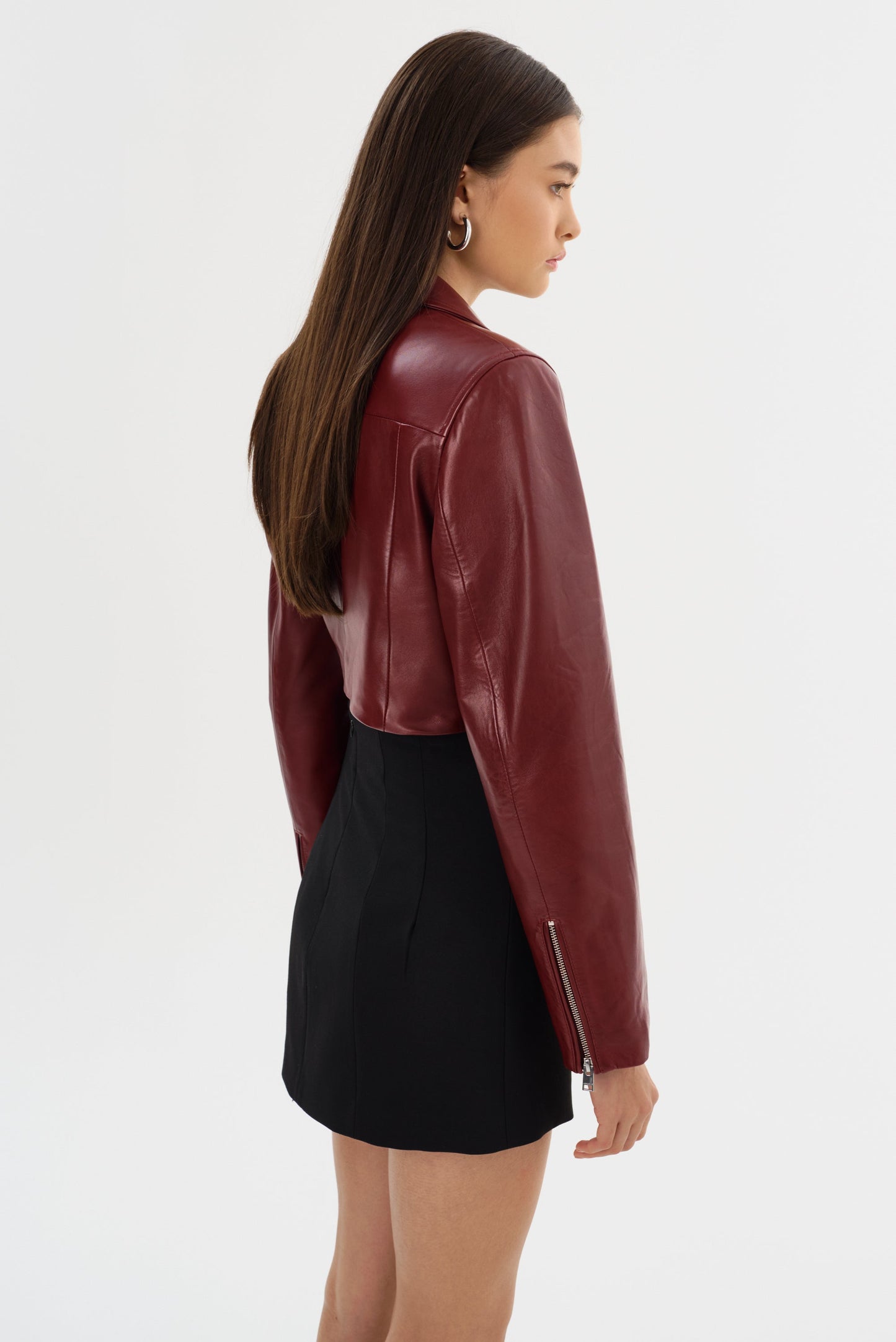 DAYLIN | Cropped Leather Jacket