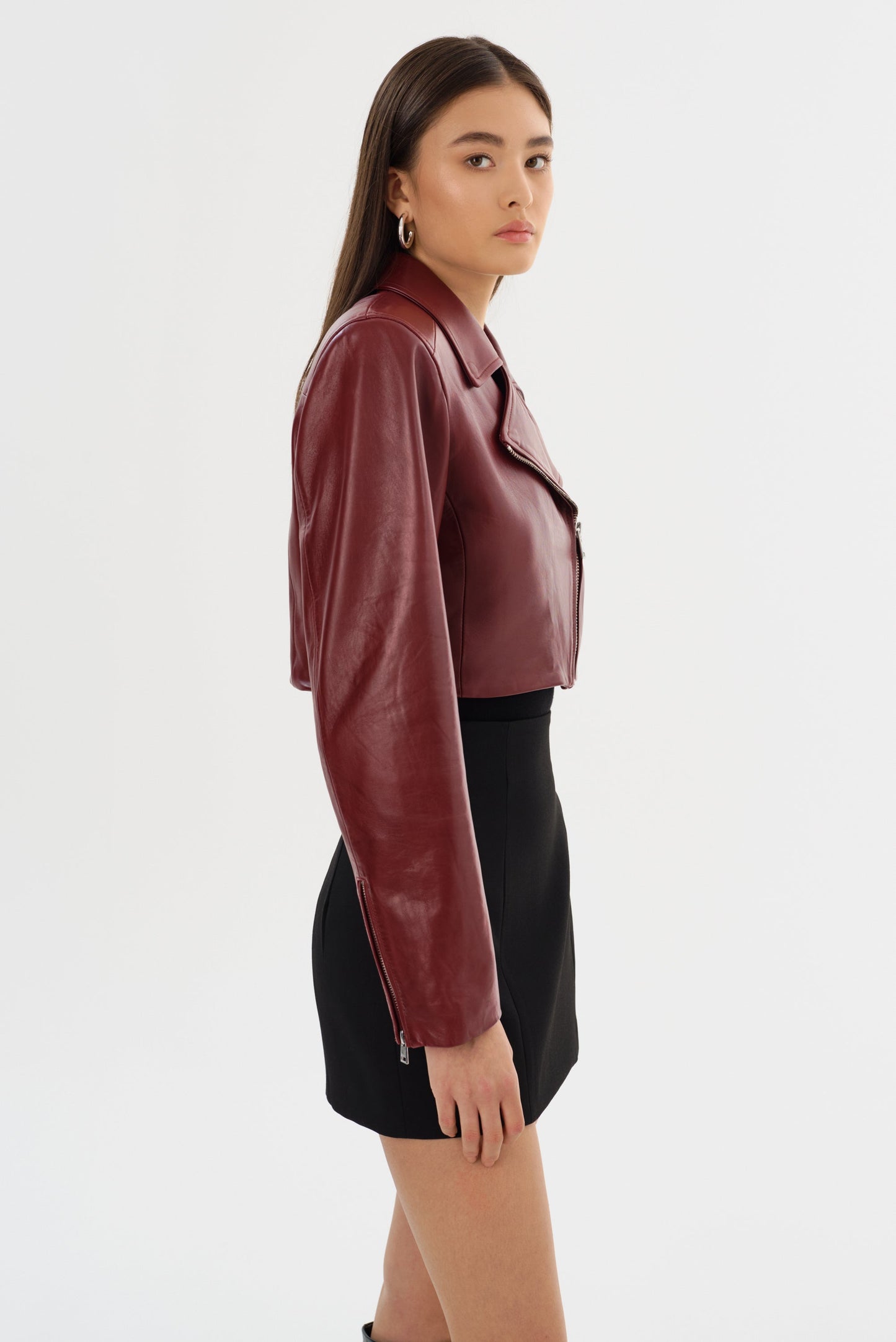 DAYLIN | Cropped Leather Jacket