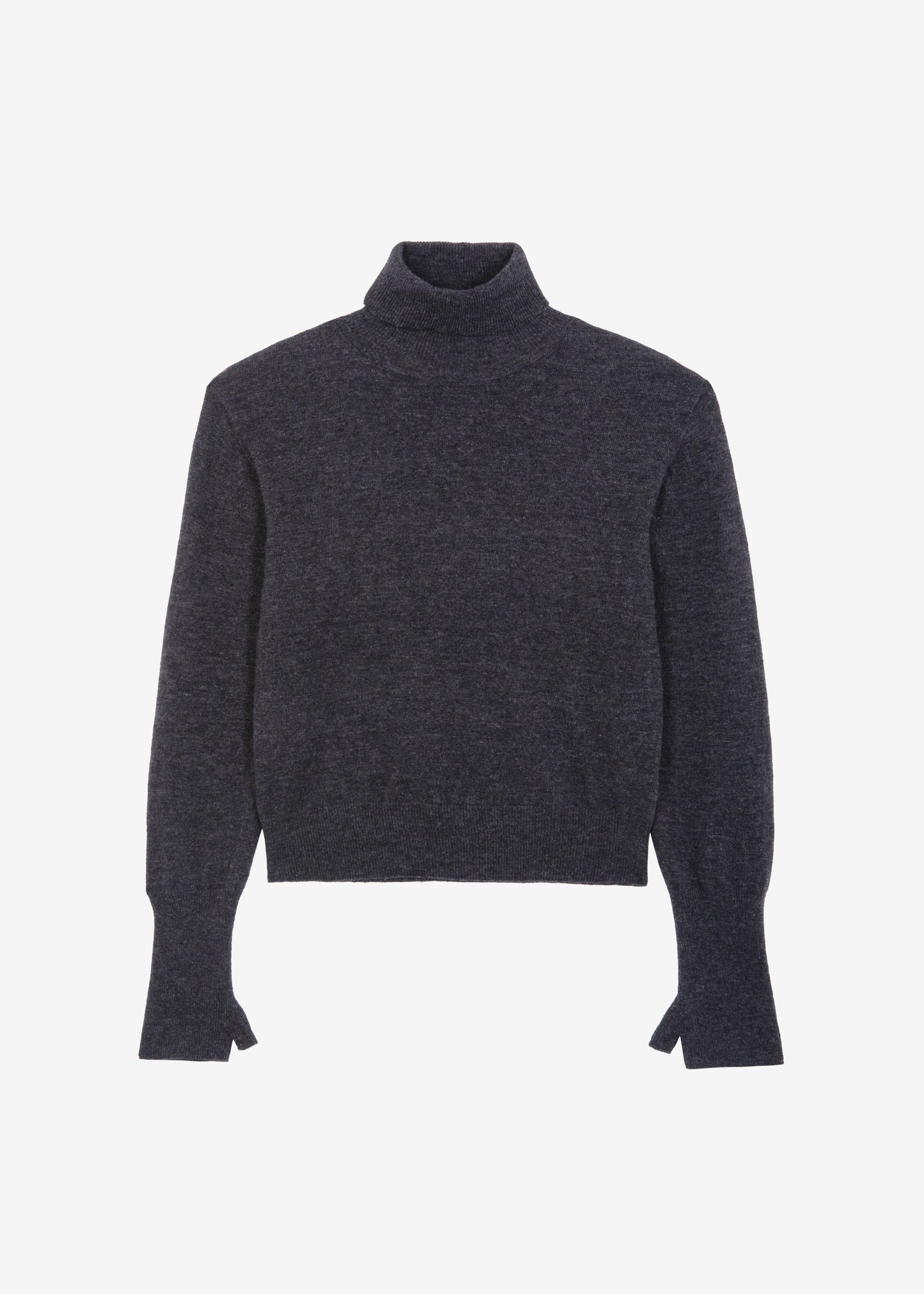 Delia Wool Turtleneck - Charcoal