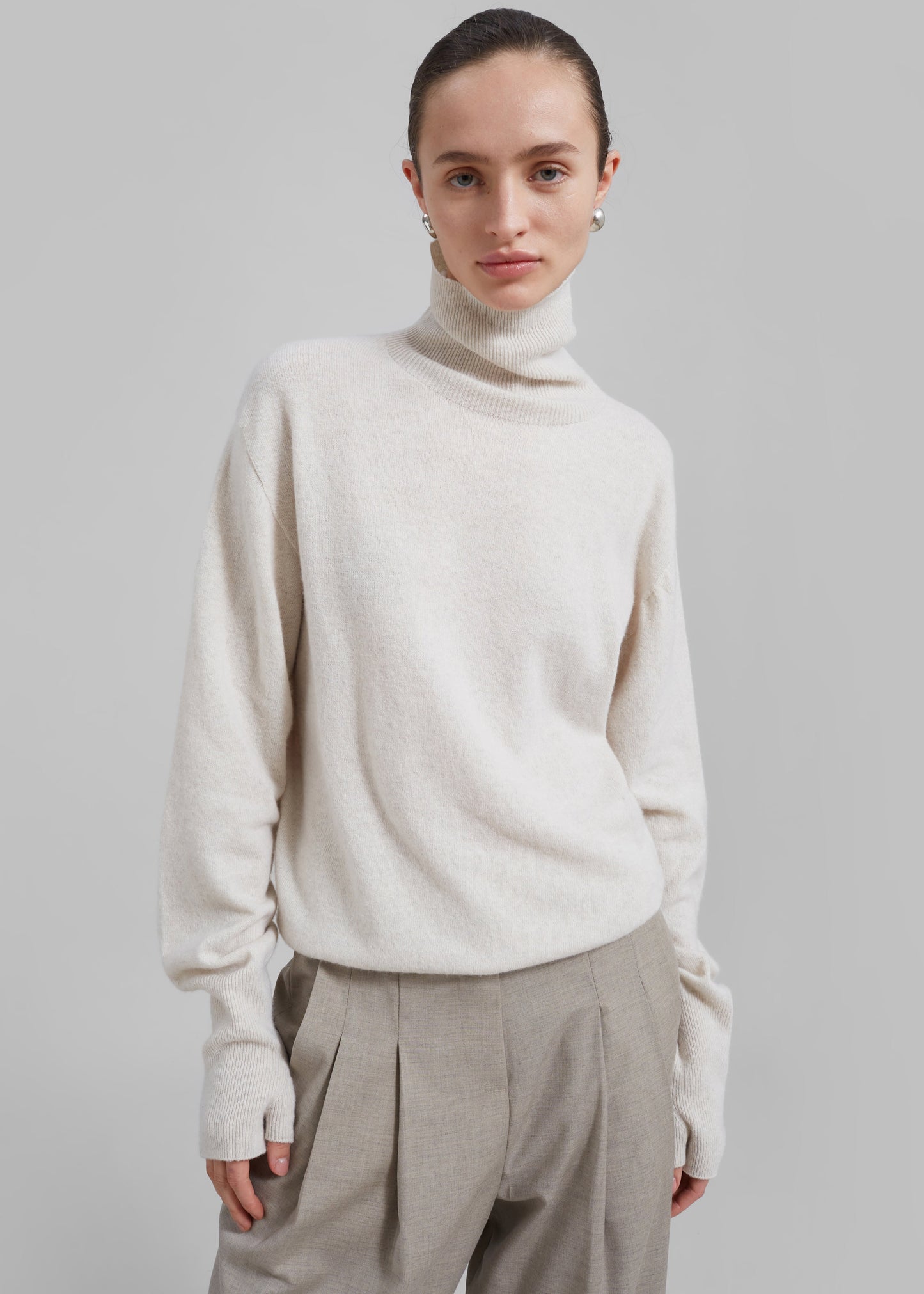 Delia Wool Turtleneck - Oat