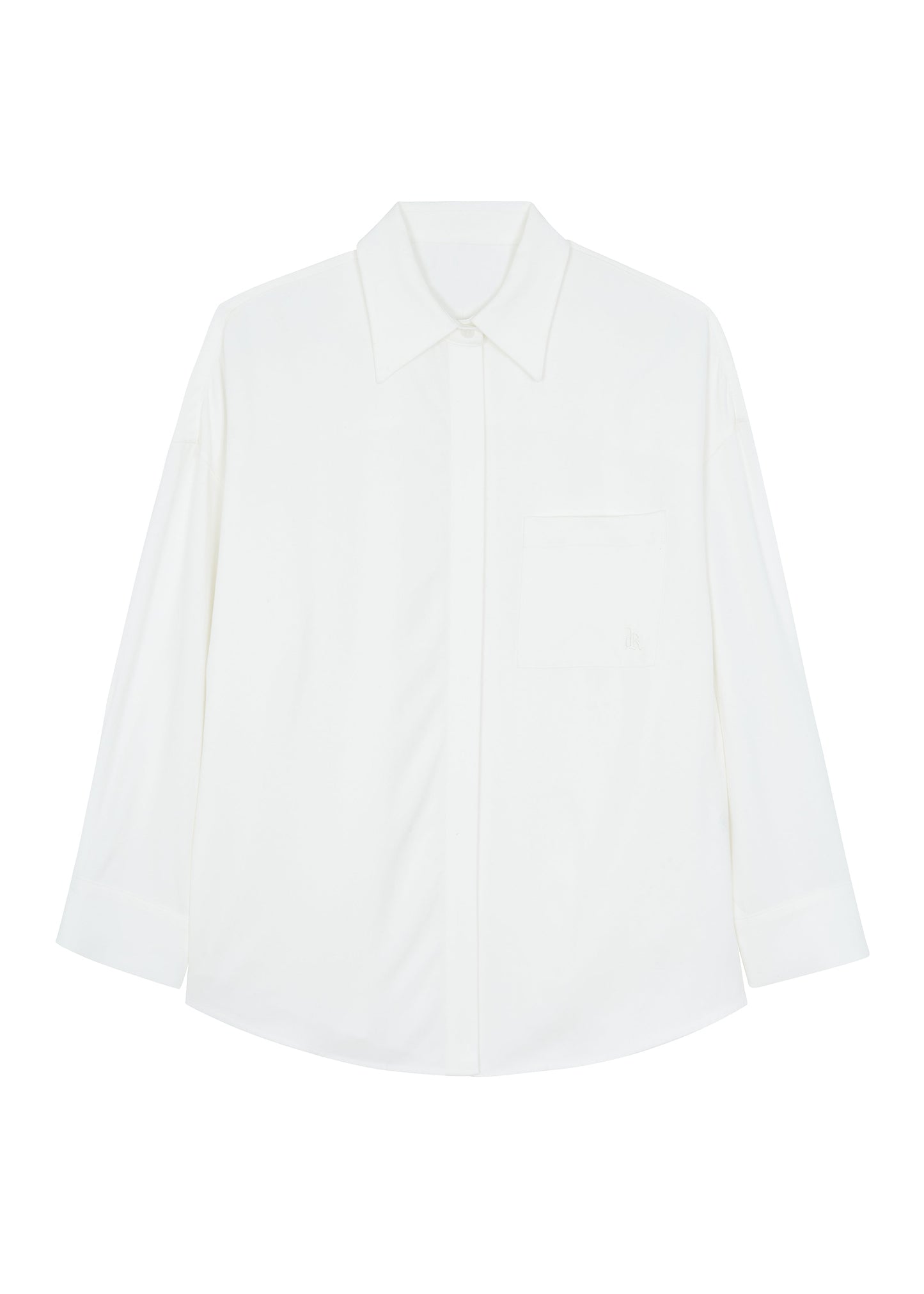 Della Midweight Button Up Shirt - White