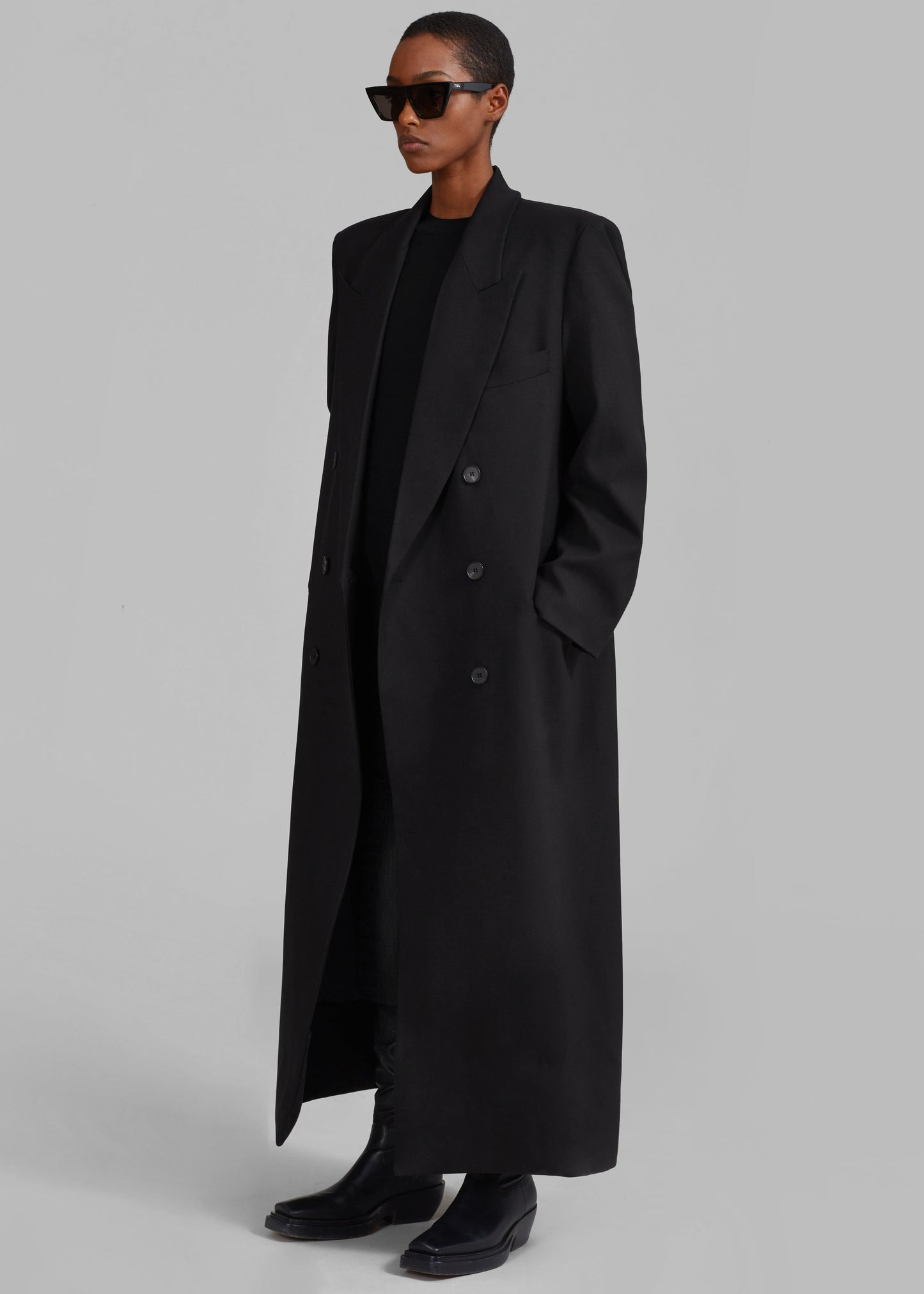 Delphina Long Coat - Black