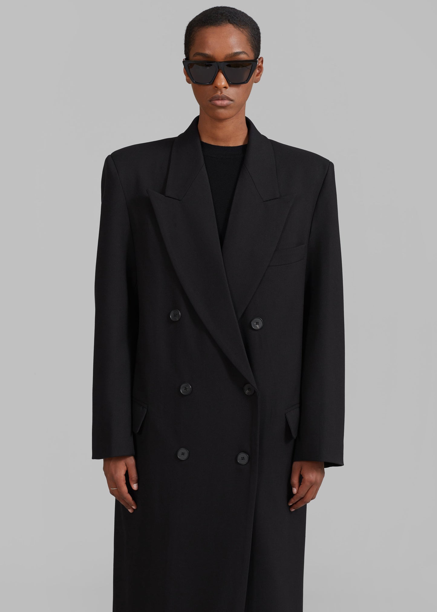 Delphina Long Coat - Black