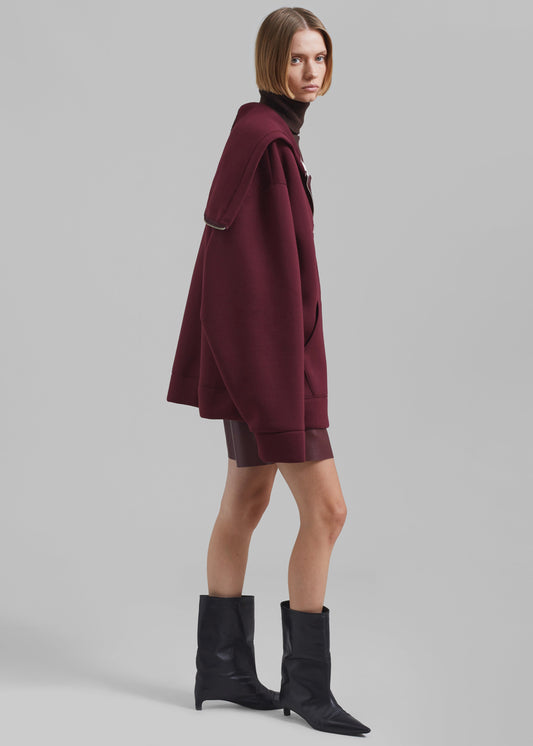 Denton Oversized Hoodie - Burgundy