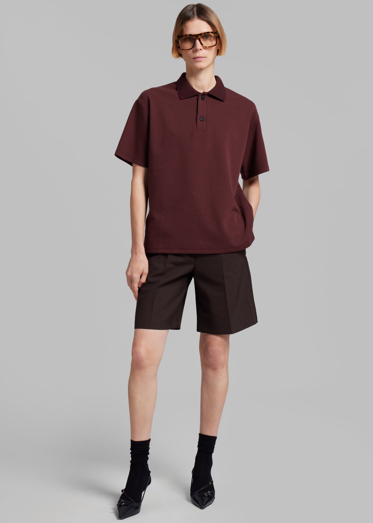 Dianne Polo Shirt - Burgundy