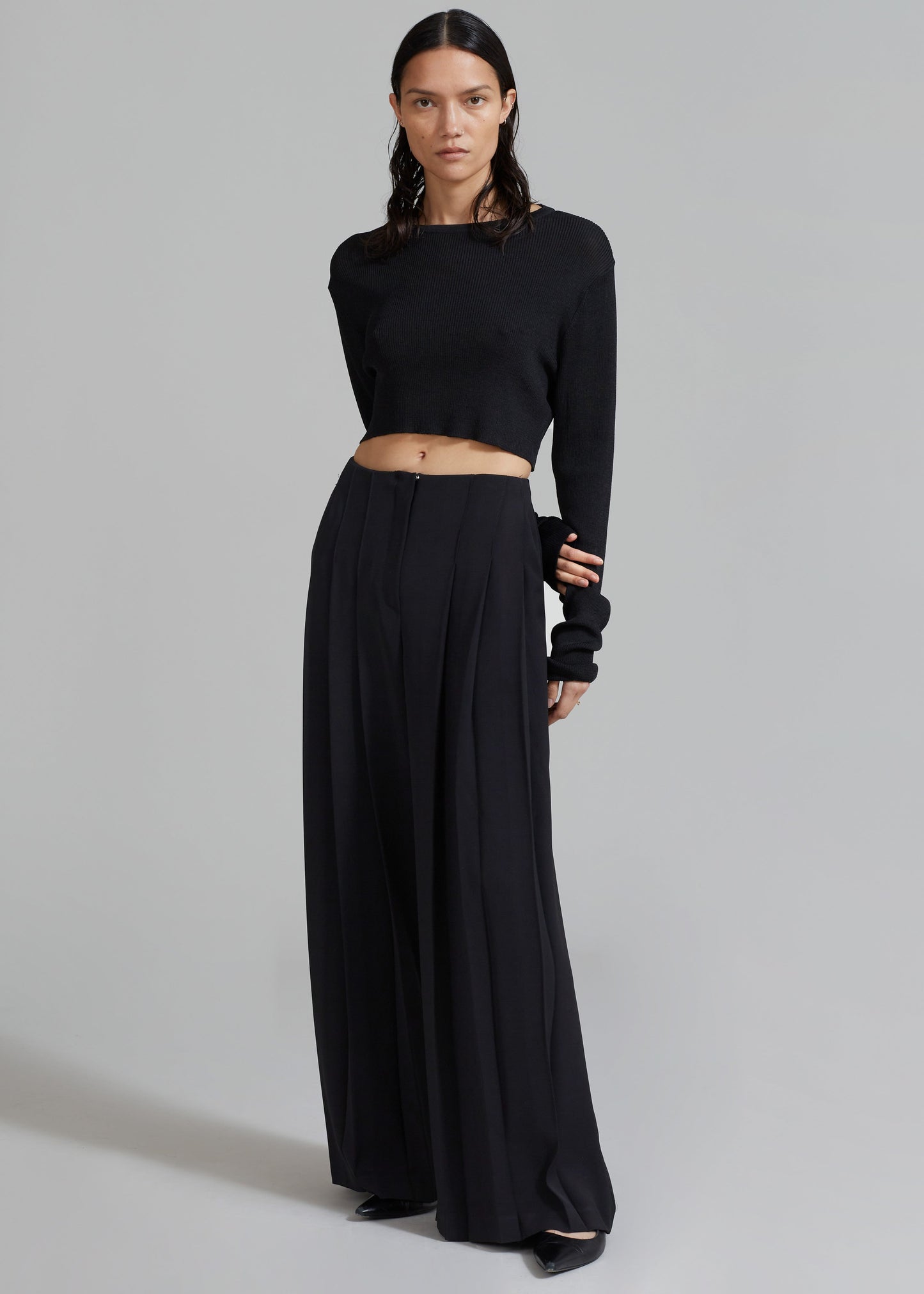 Dillon Pleated Pants - Black