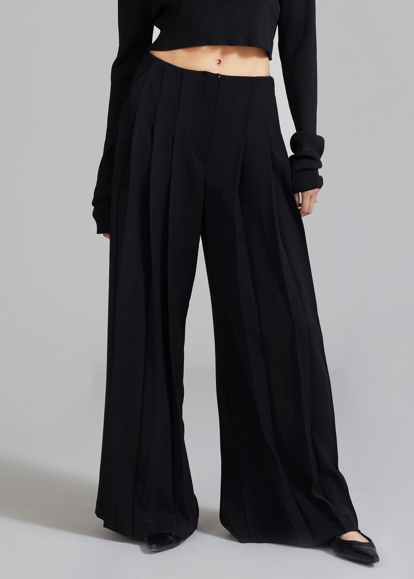 Dillon Pleated Pants - Black