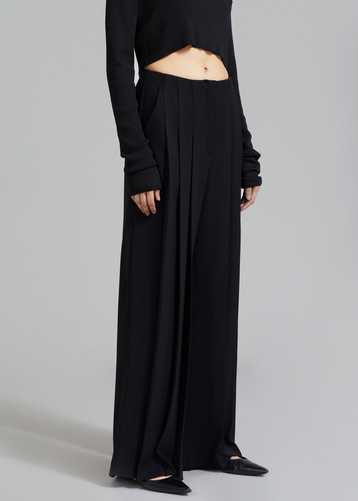 Dillon Pleated Pants - Black