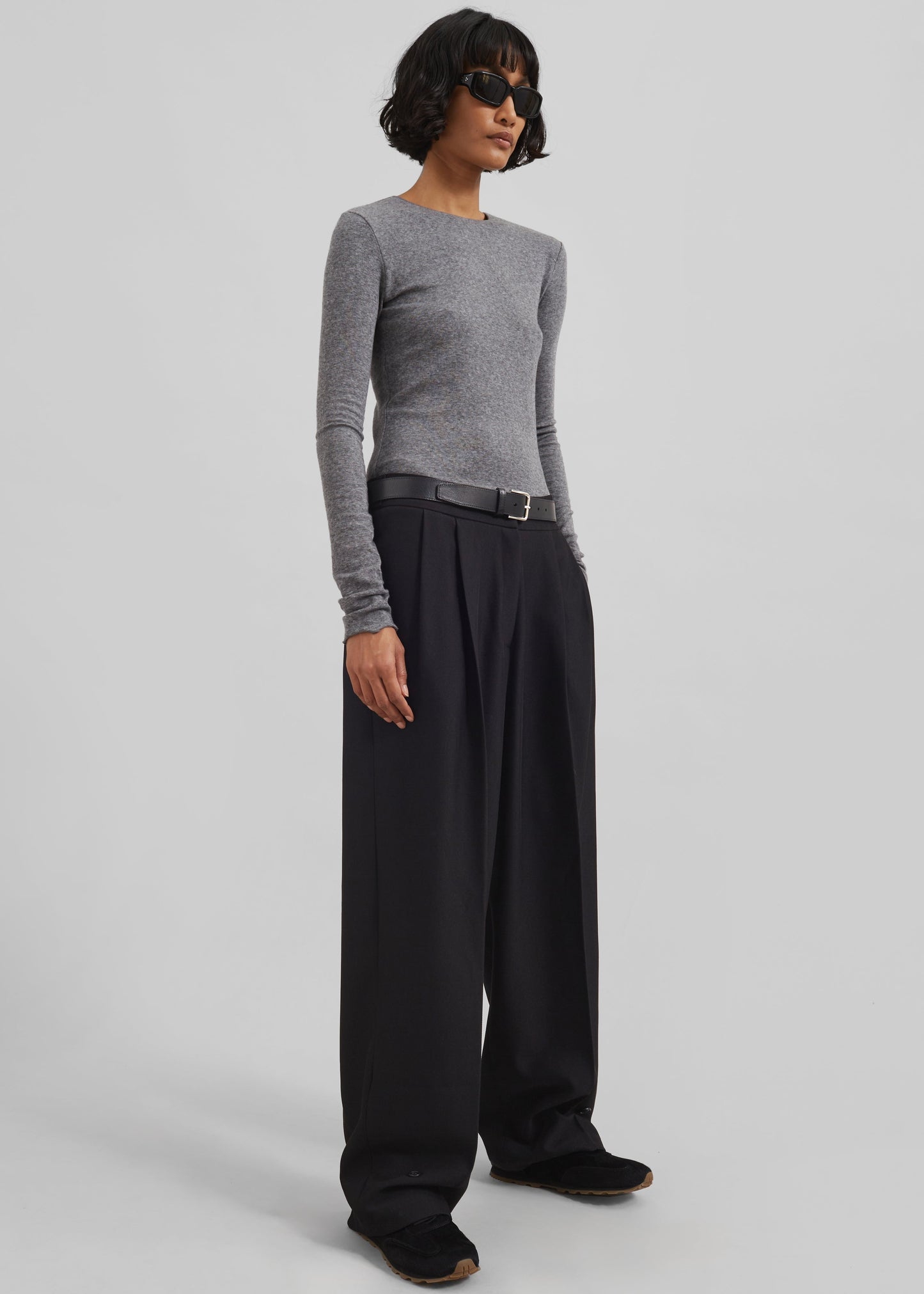 Dina Pleated Trousers - Black