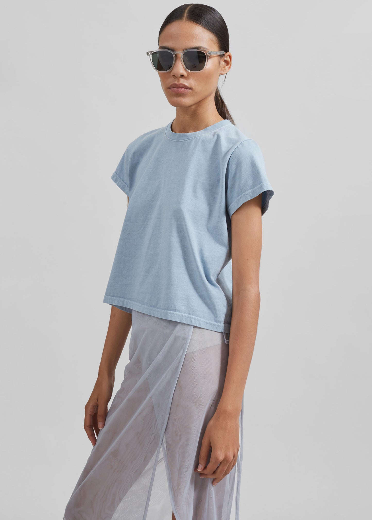 Dollie Tee - Dusty Blue