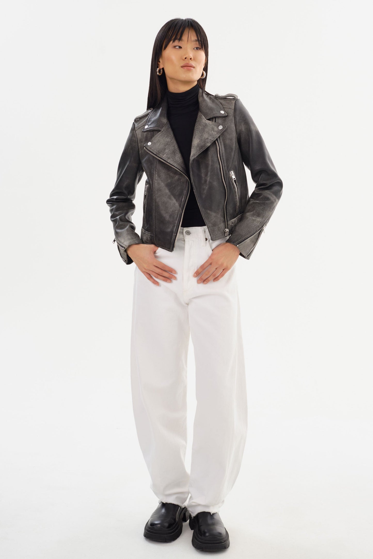 DONNA | Iconic Leather Biker Jacket