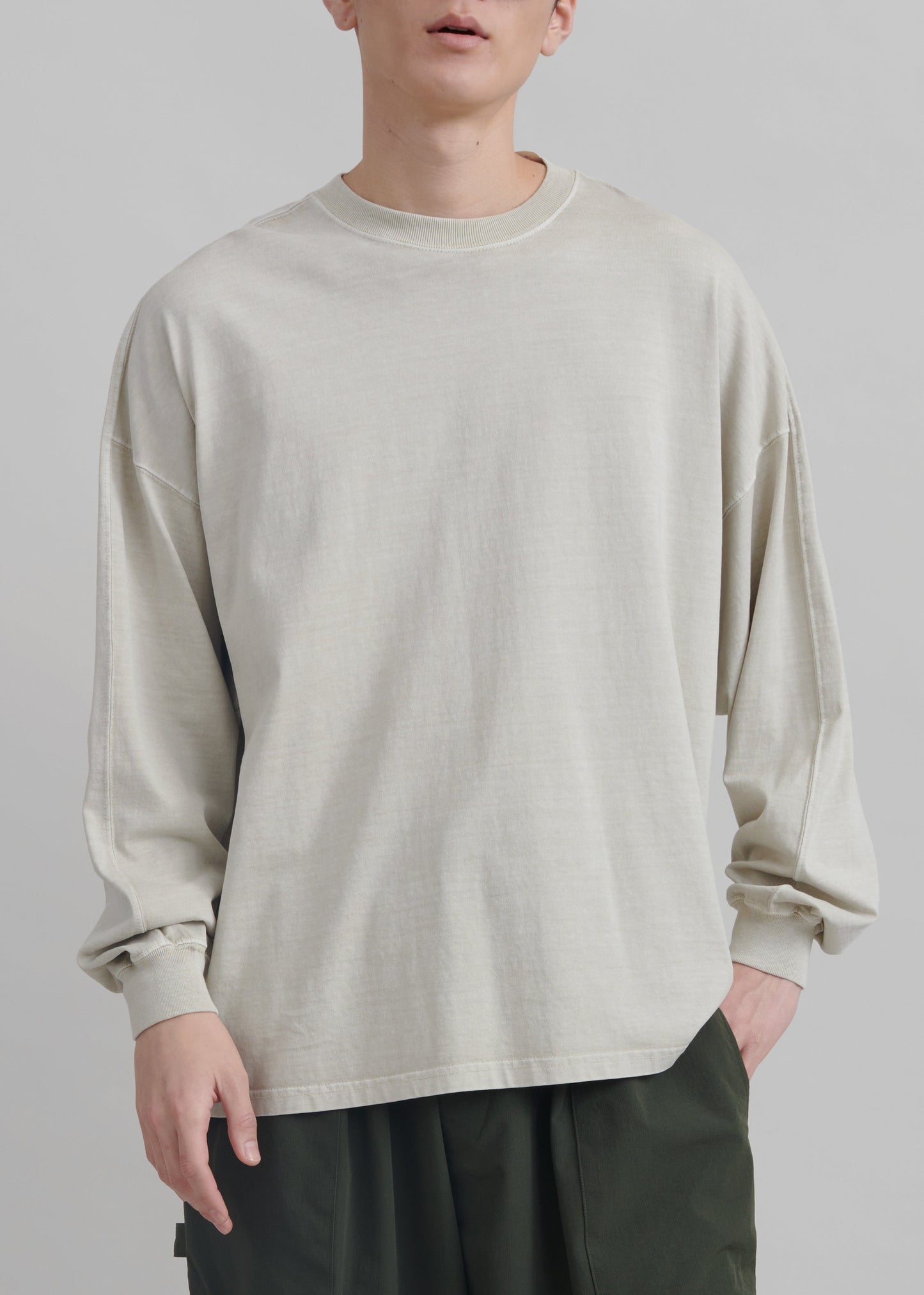 Collins Long Sleeve Tee - Beige