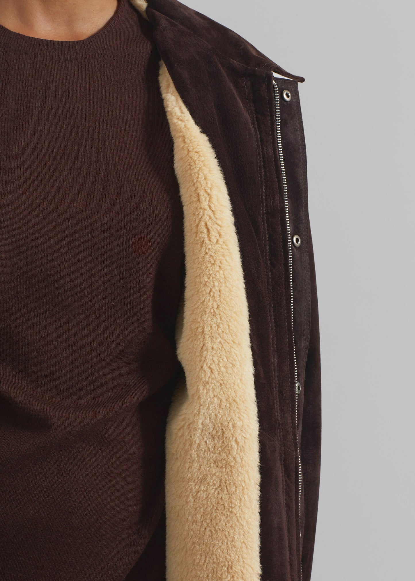 Dulnain Suede Field Jacket - Dark Brown