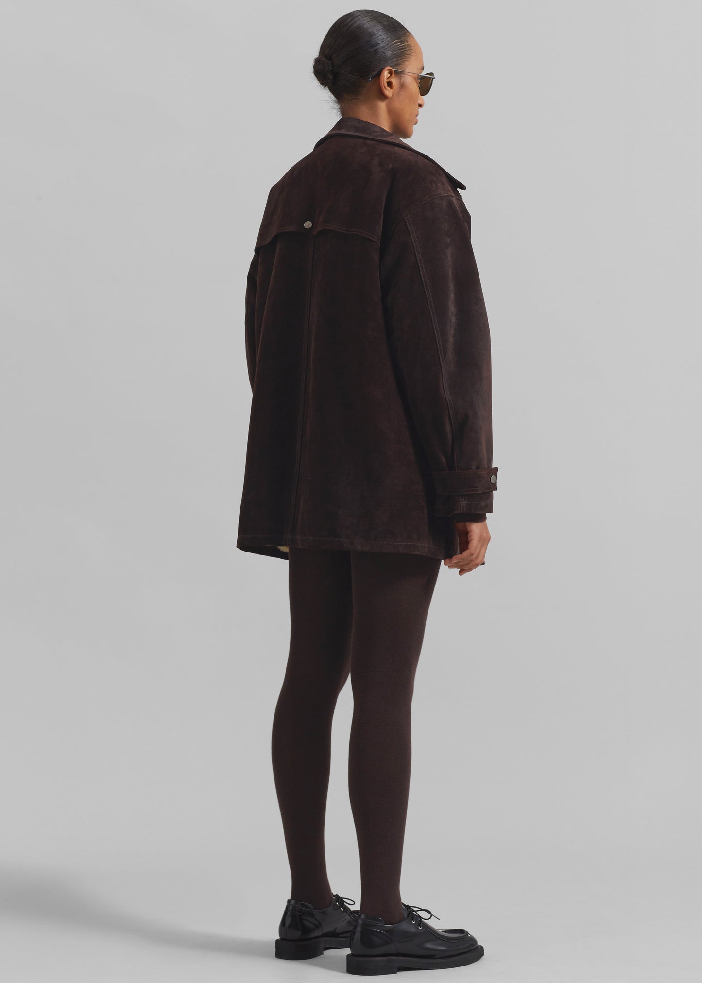 Dulnain Suede Field Jacket - Dark Brown