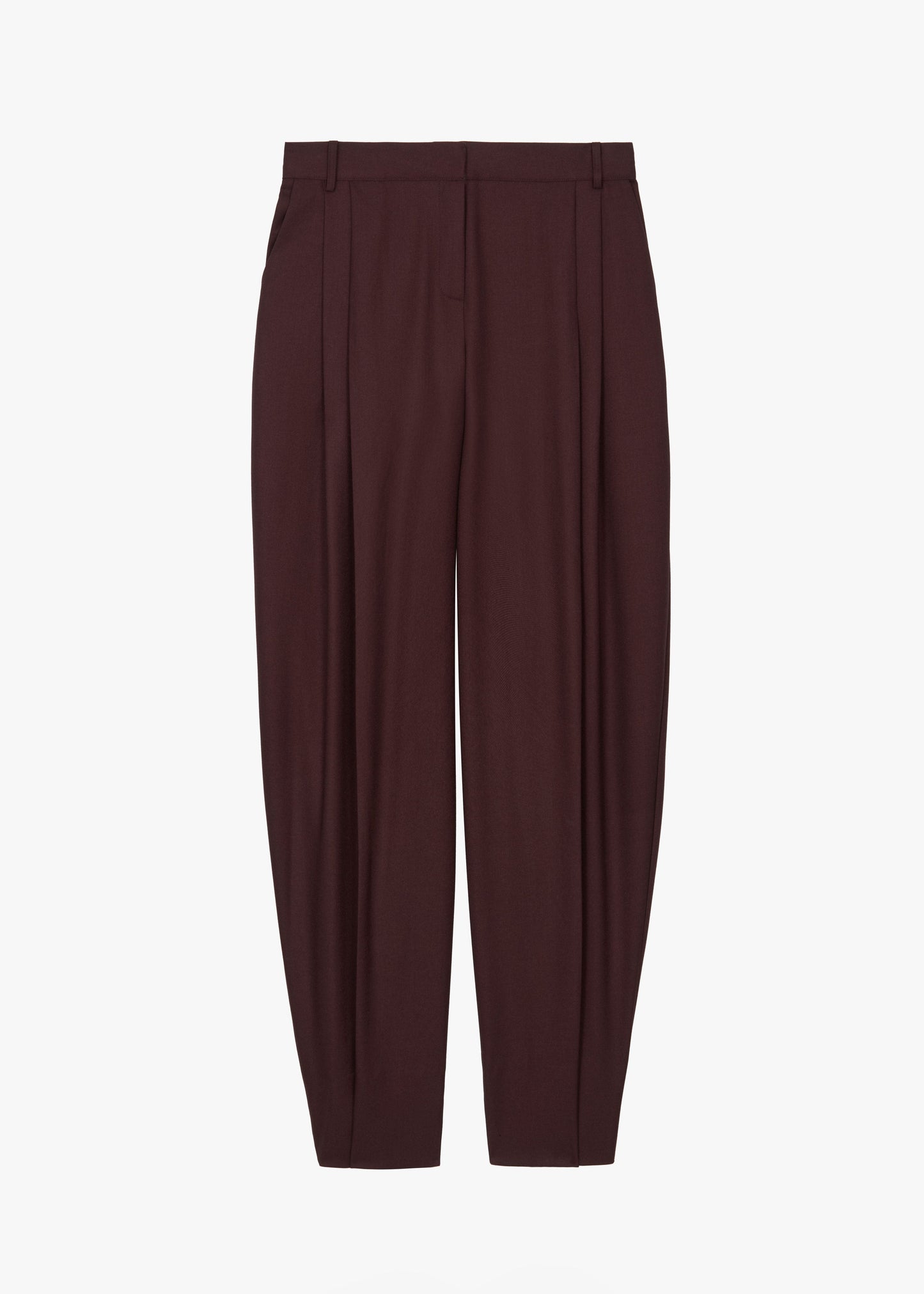 Durham Pleated Trousers - Burgundy