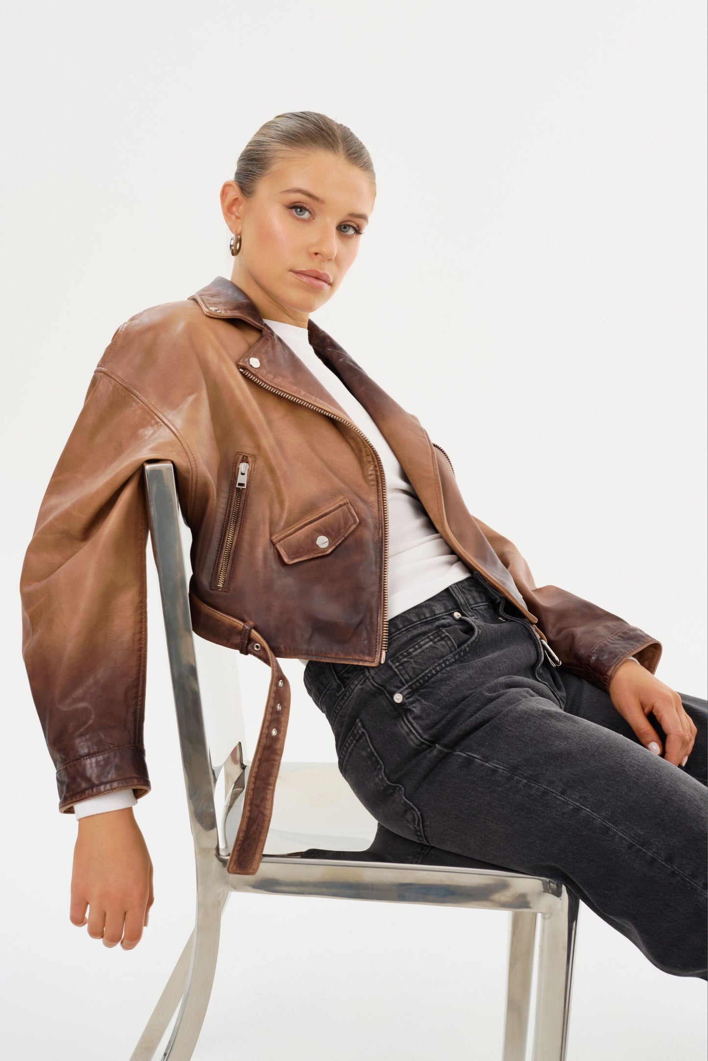 DYLAN | 80's Leather Biker Jacket