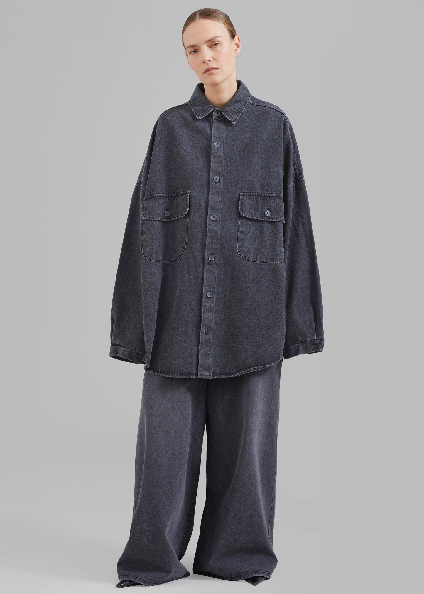 Dallas Denim Overshirt - Dark Grey