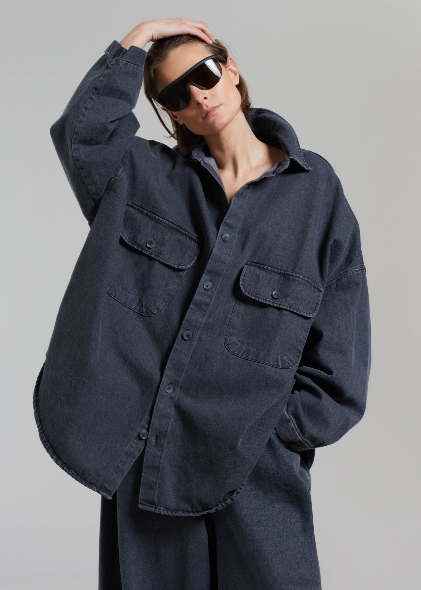 Dallas Denim Overshirt - Dark Grey