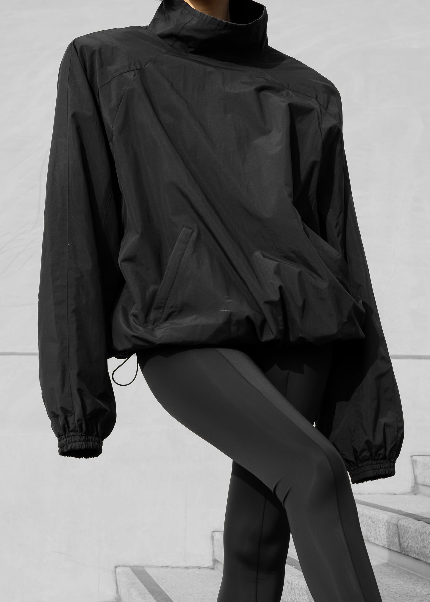 Doyle Mockneck Anorak - Black