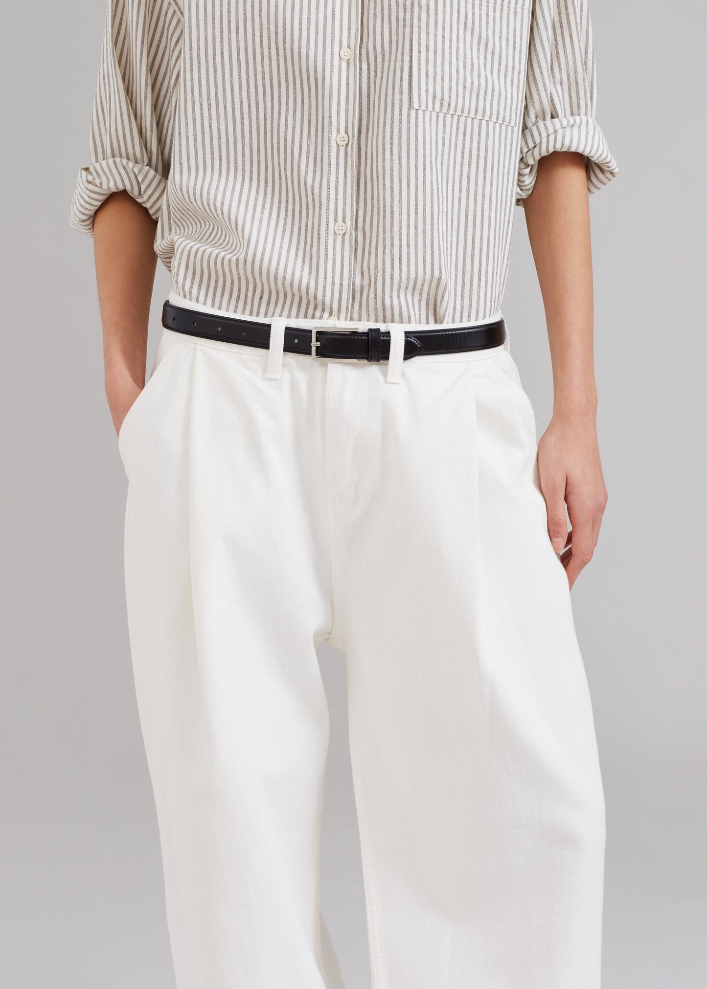 Drew Denim Pants - White