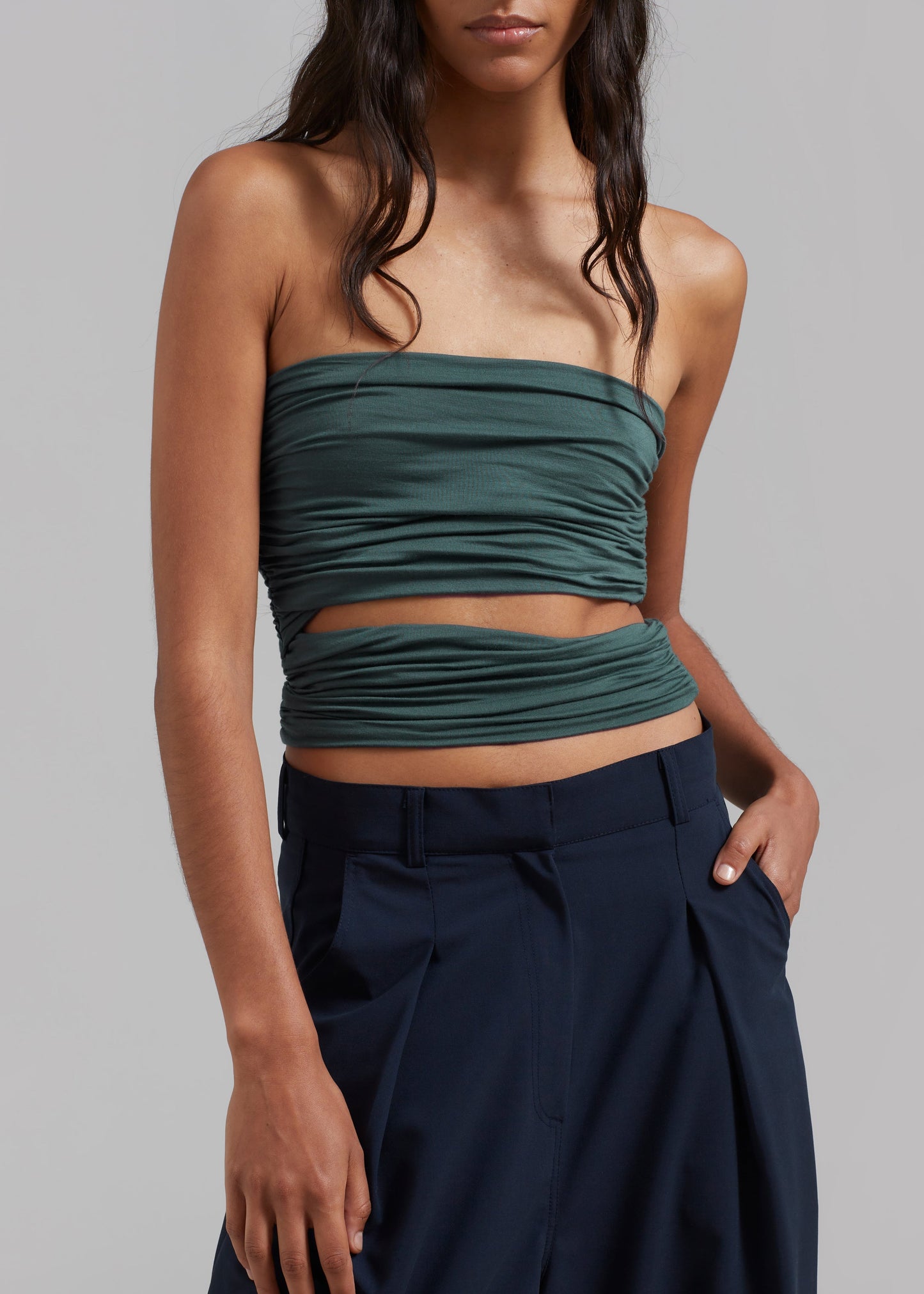 Elena Tube Top - Deep Teal