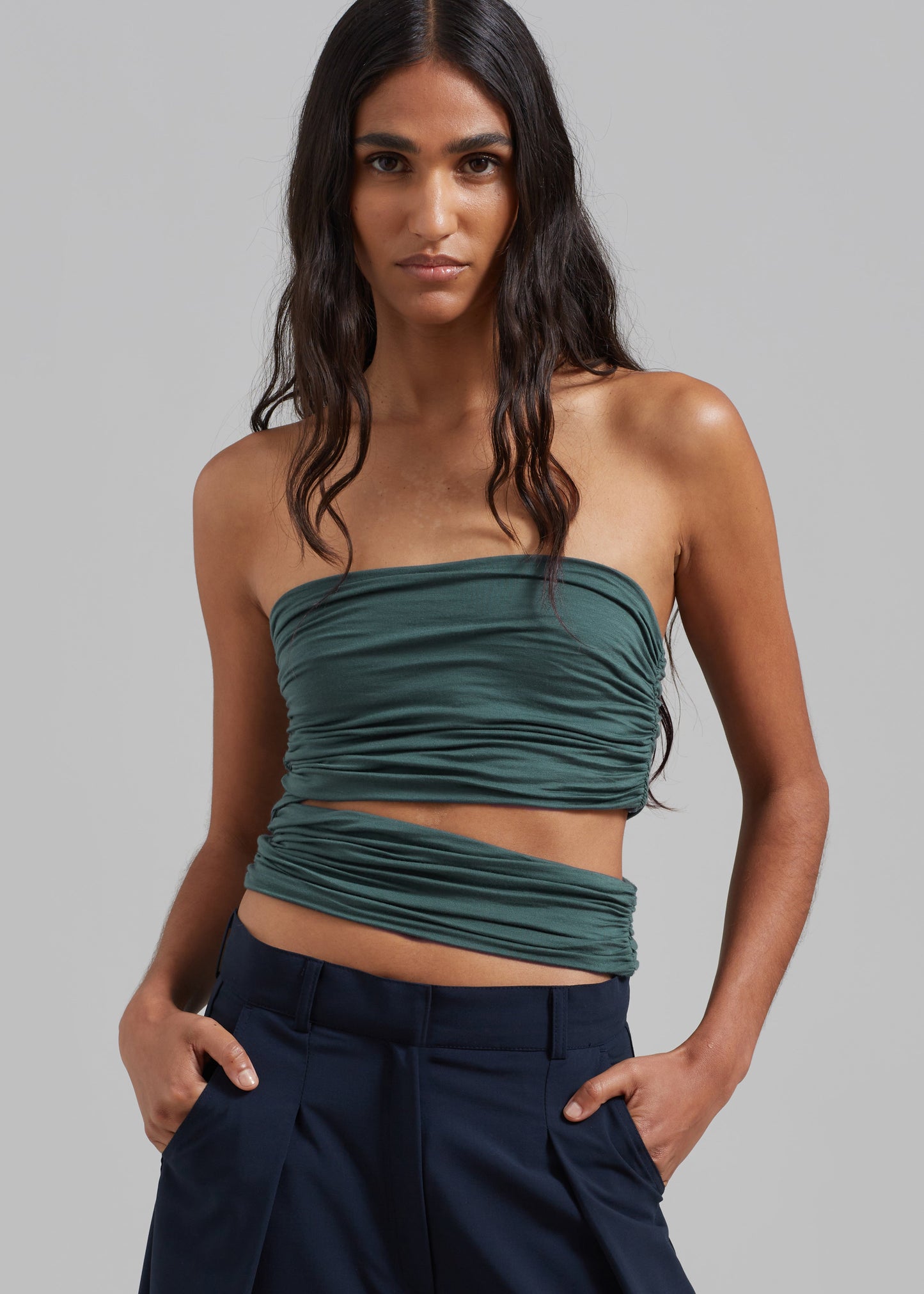 Elena Tube Top - Deep Teal