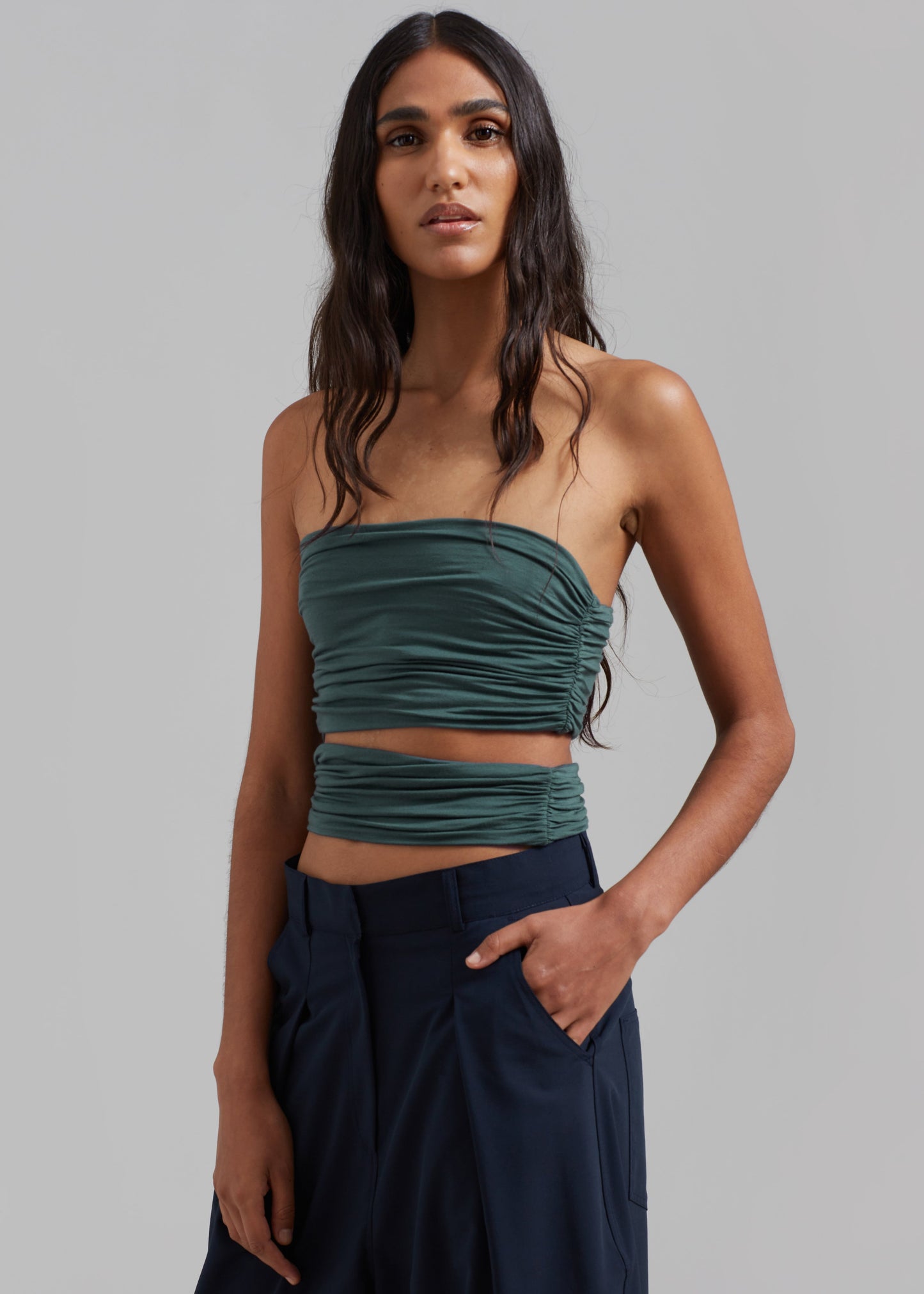 Elena Tube Top - Deep Teal