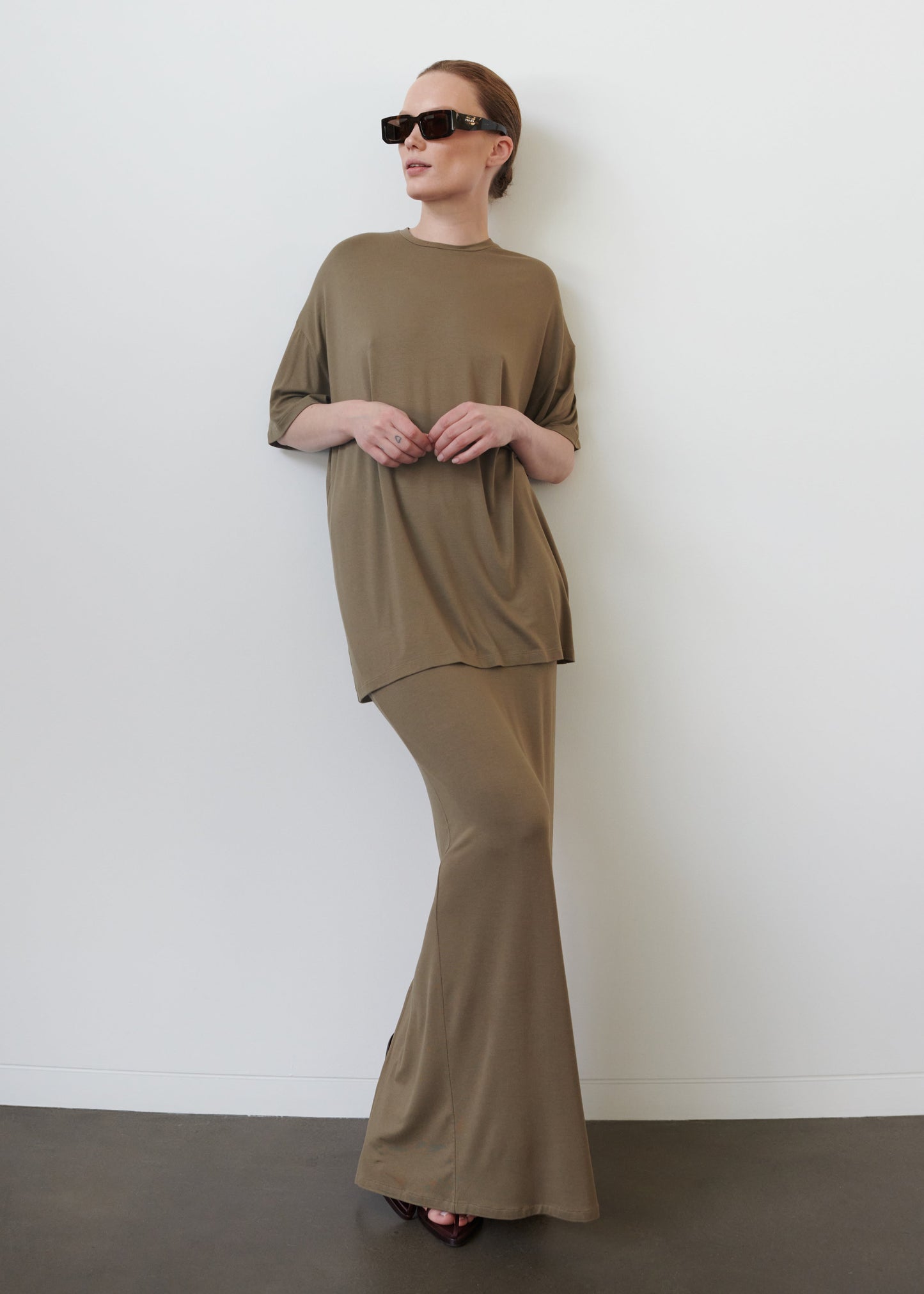 Ella Maxi Skirt - Khaki Brown