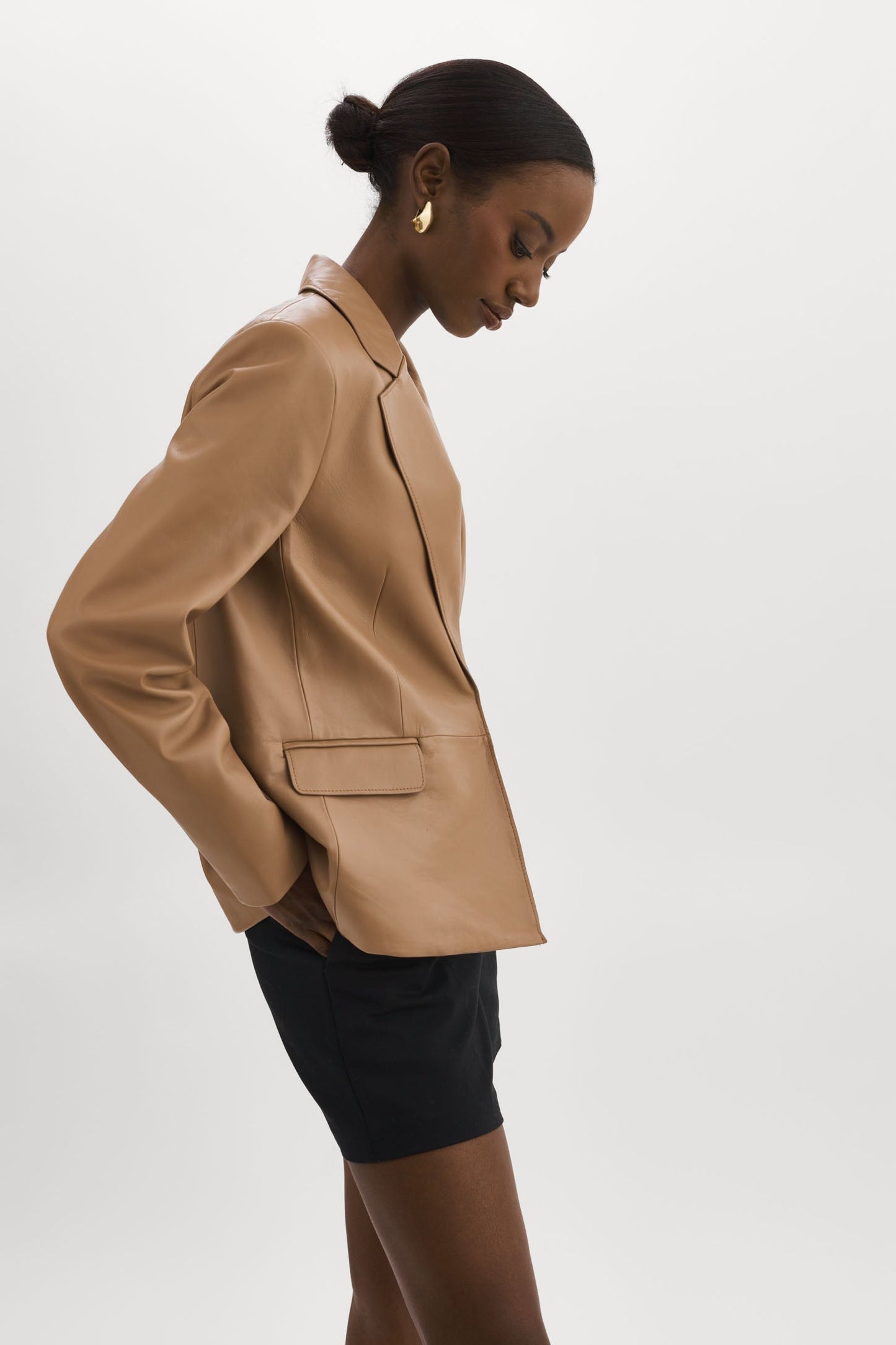 ELZA |  Leather Blazer