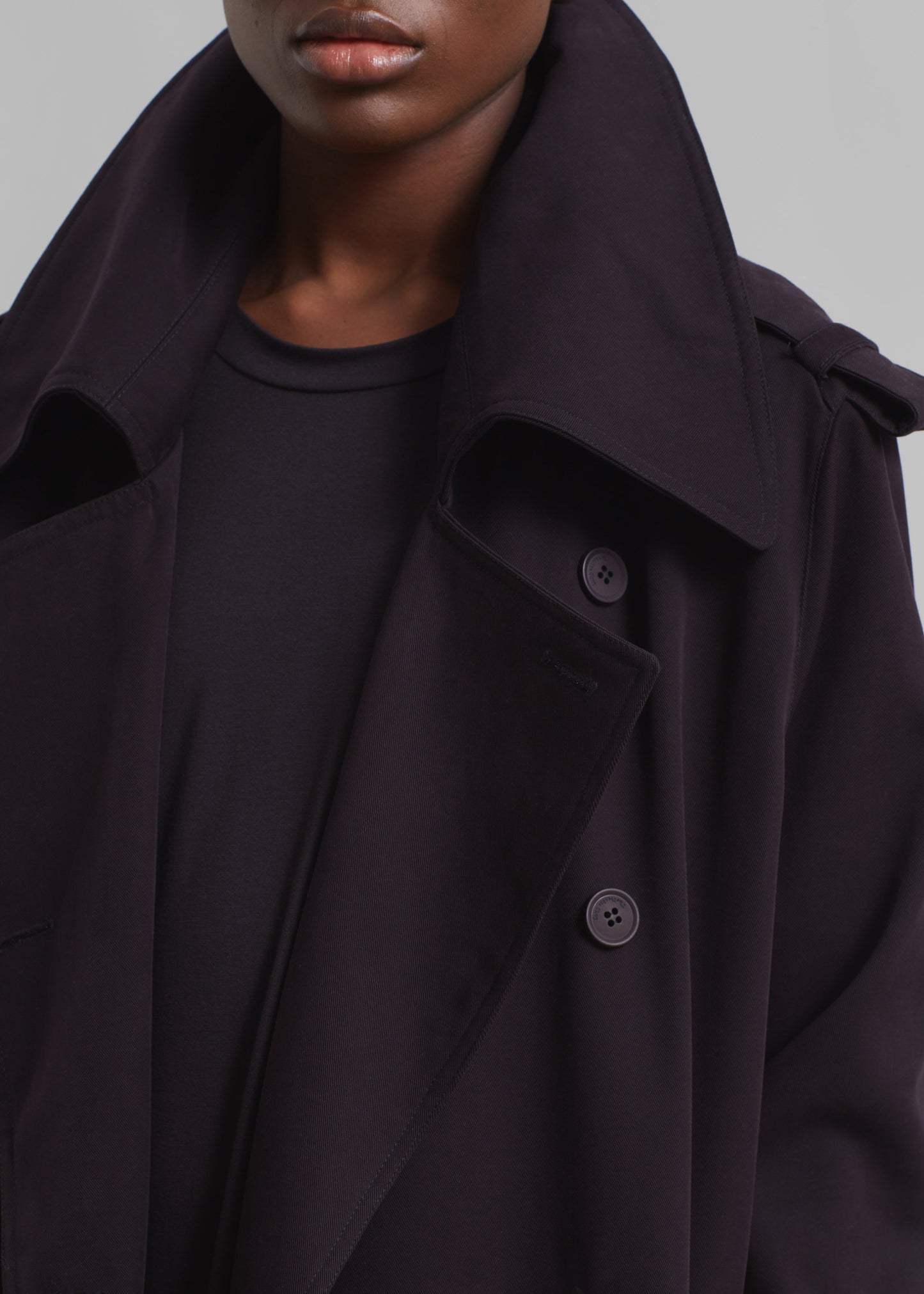 Coline Trench Coat - Dark Plum