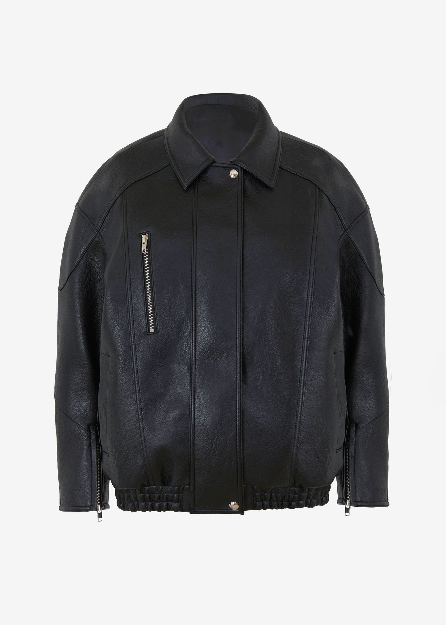 Enora Faux Leather Jacket - Black