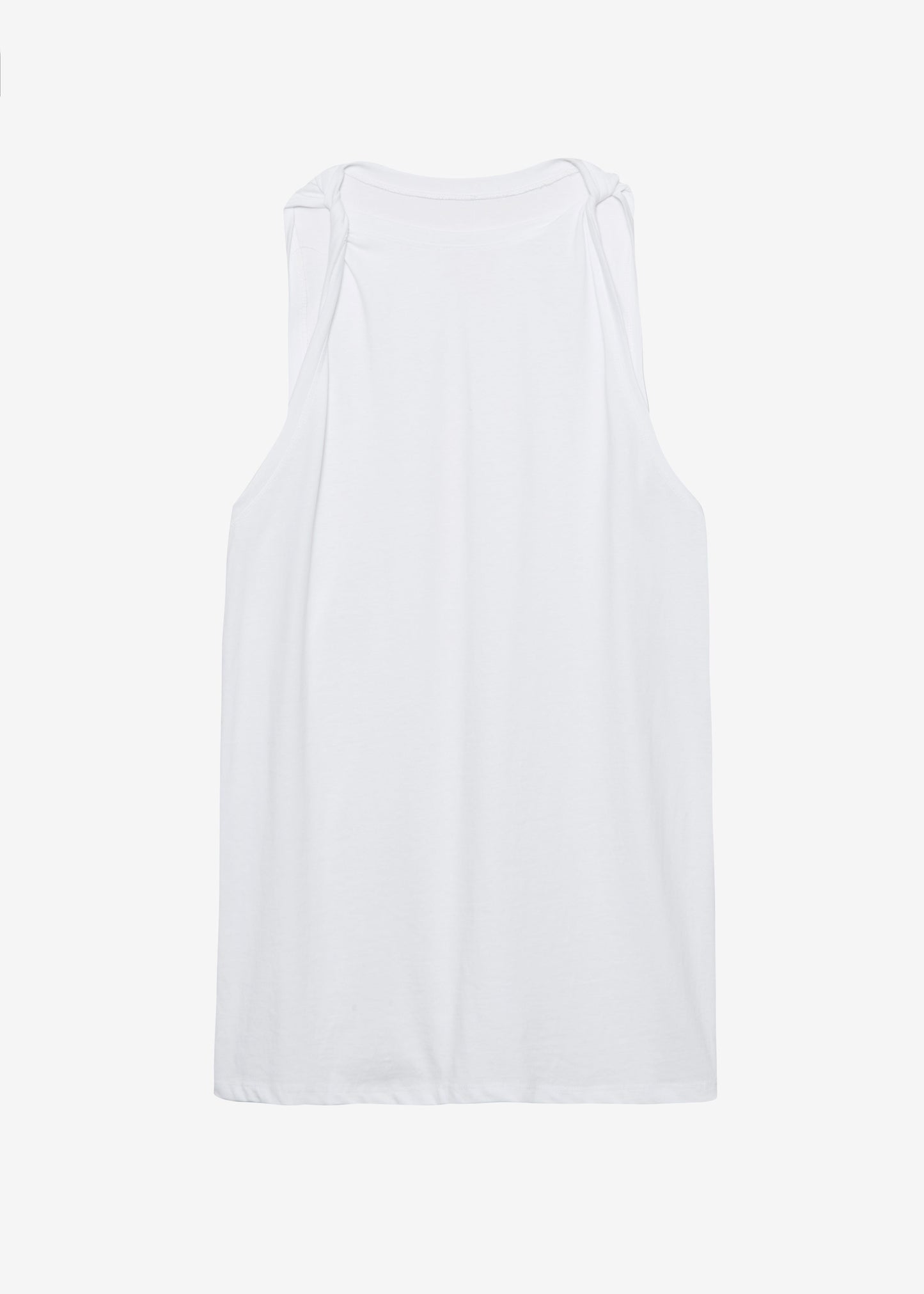 Erika Twisted Sleeve Tank - White