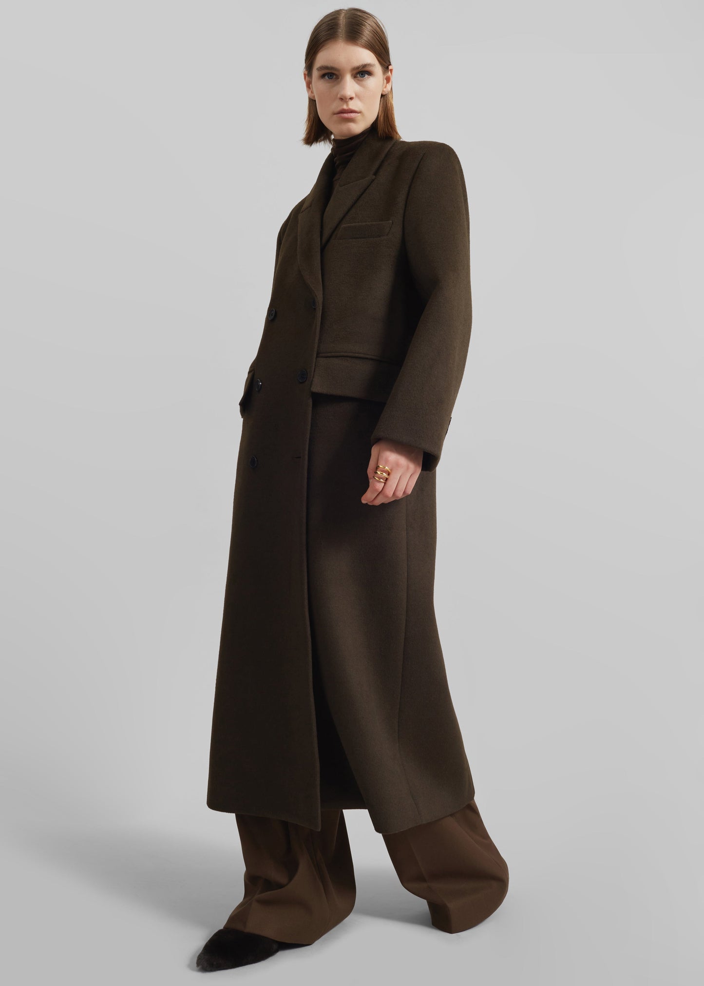 Eslov Coat - Khaki Brown