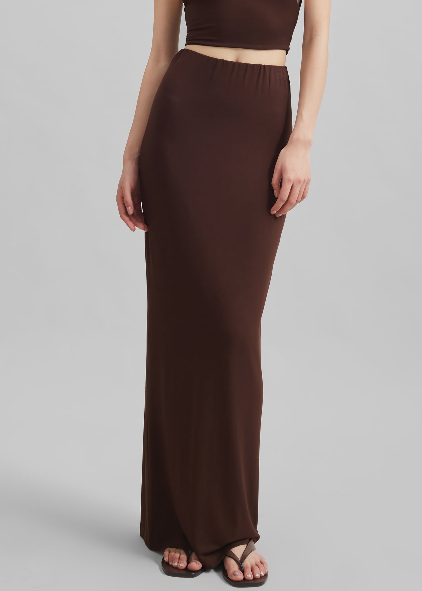 Evangeline Maxi Skirt - Brown