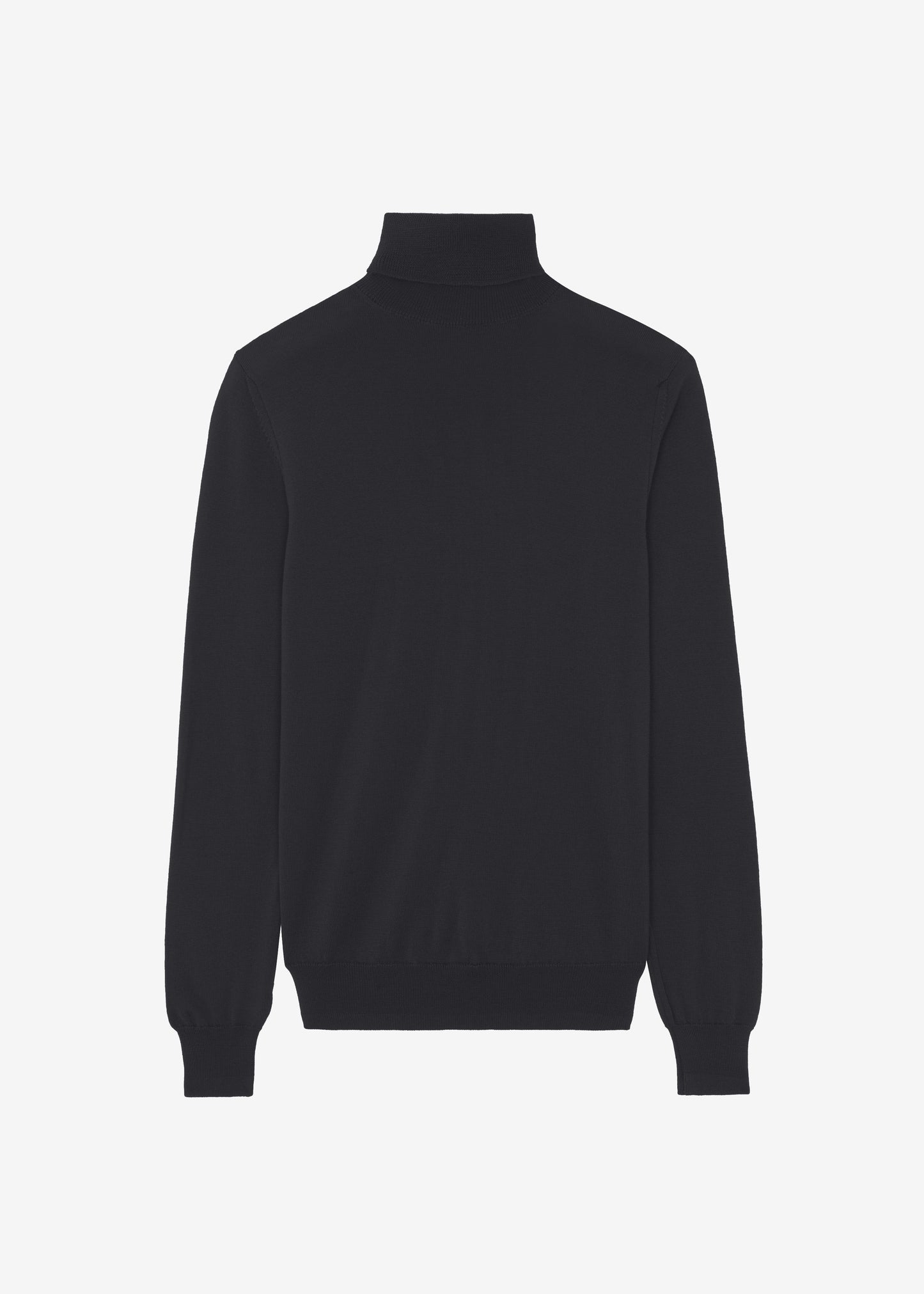 Eve Thin Turtleneck Sweater - Dark Grey Melange