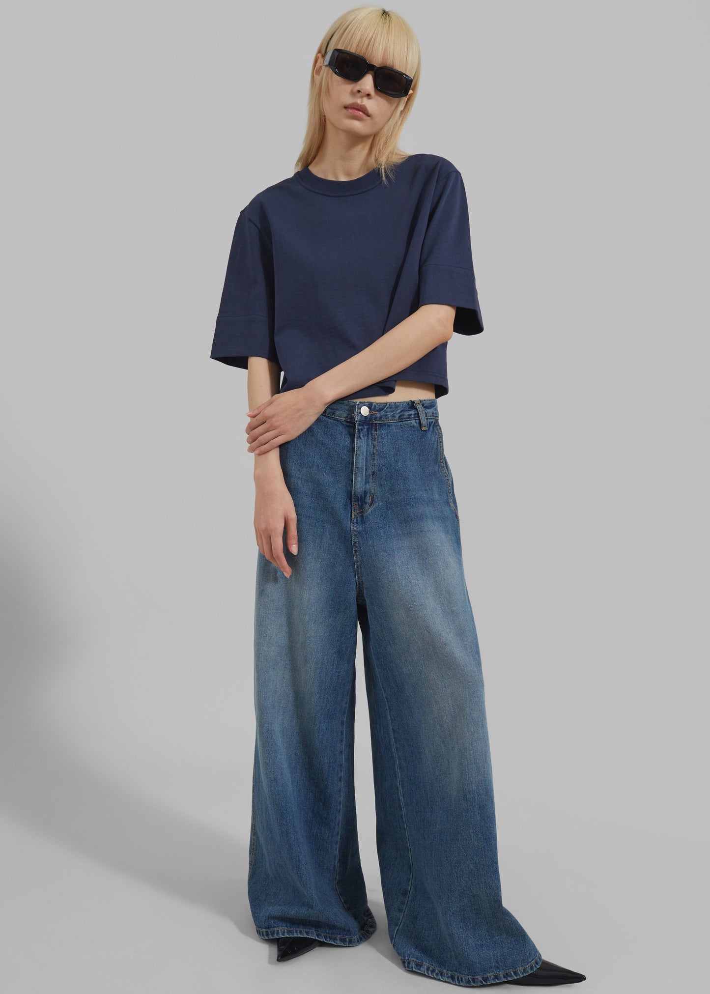 Eve Wide Leg Jeans - Medium Wash