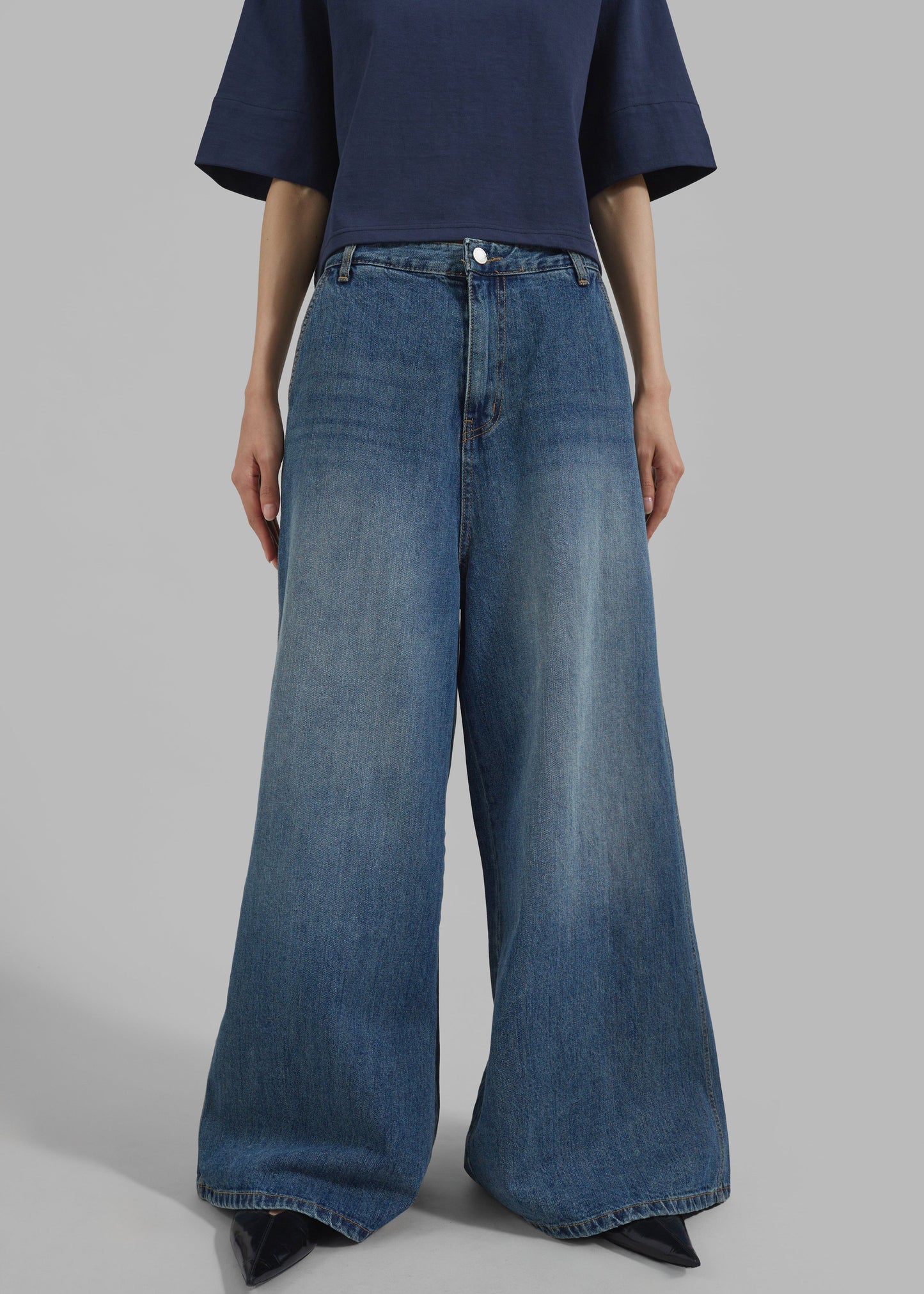 Eve Wide Leg Jeans - Medium Wash