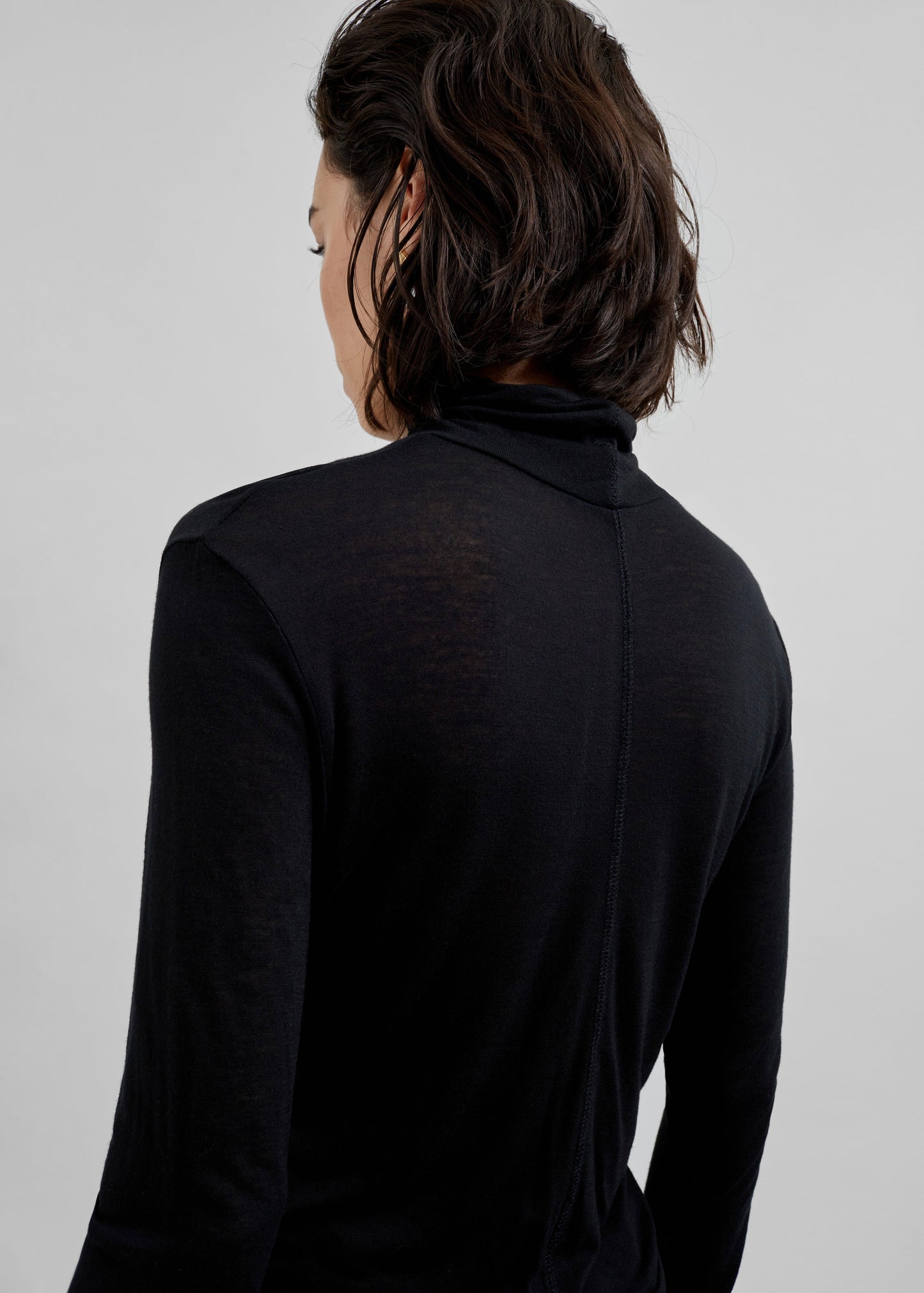 Evren Sheer Turtleneck - Black