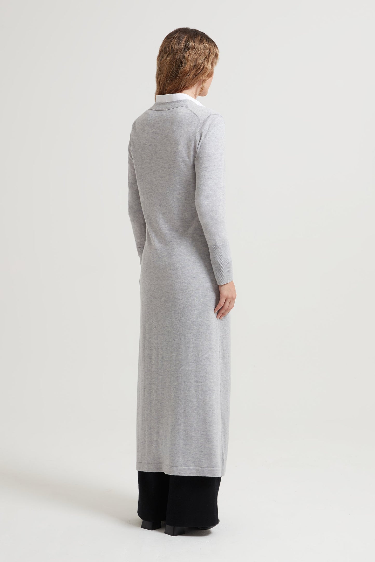 Elektra Wool Silk Longline Cardigan