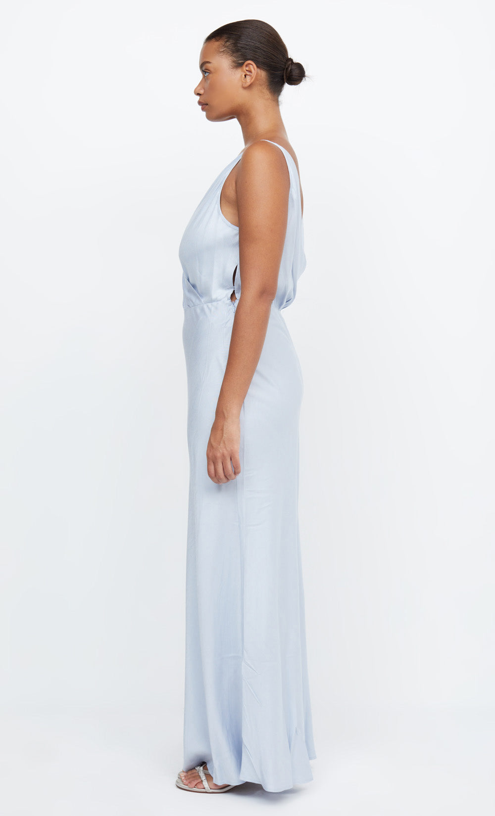 ADORE V MAXI DRESS - DUSTY BLUE