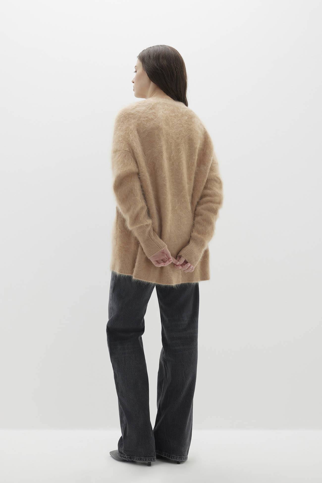 MARGARET BRUSHED CASHMERE CARDIGAN