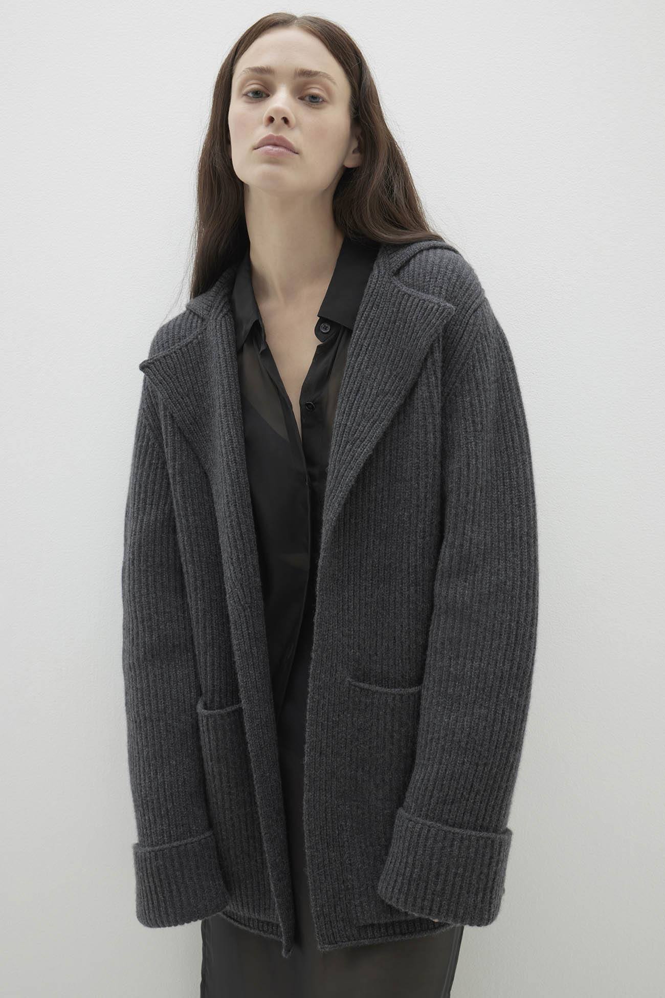 ZENA RIBBED CASHMERE CARDIGAN