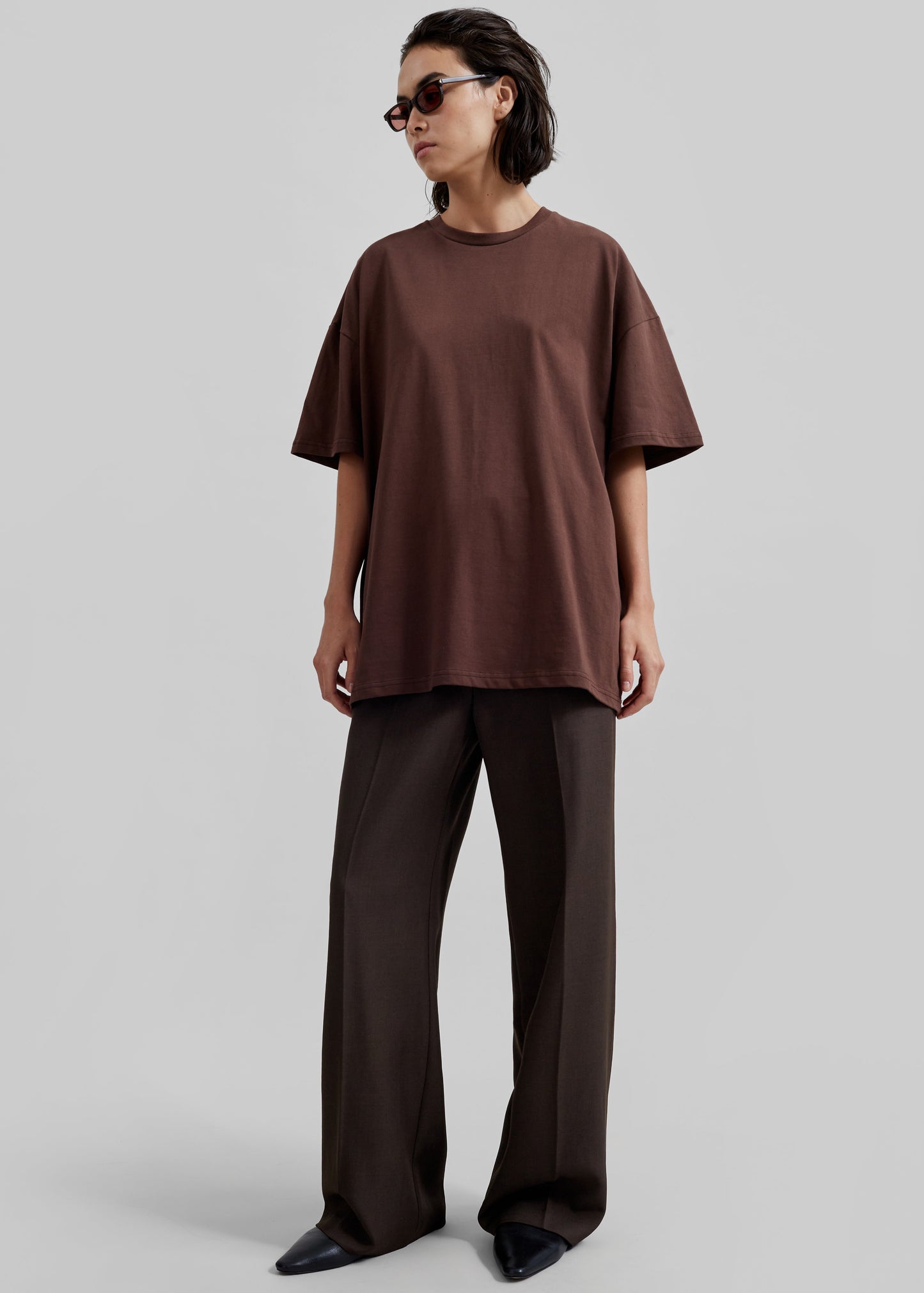 Faro Boxy Tee - Brown