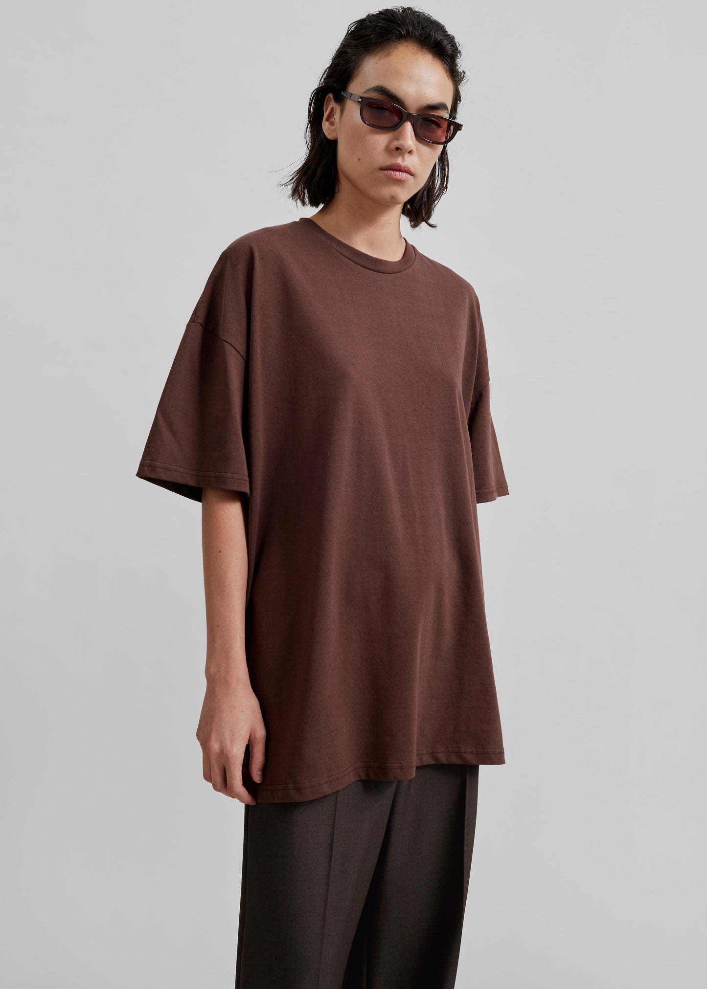 Faro Boxy Tee - Brown