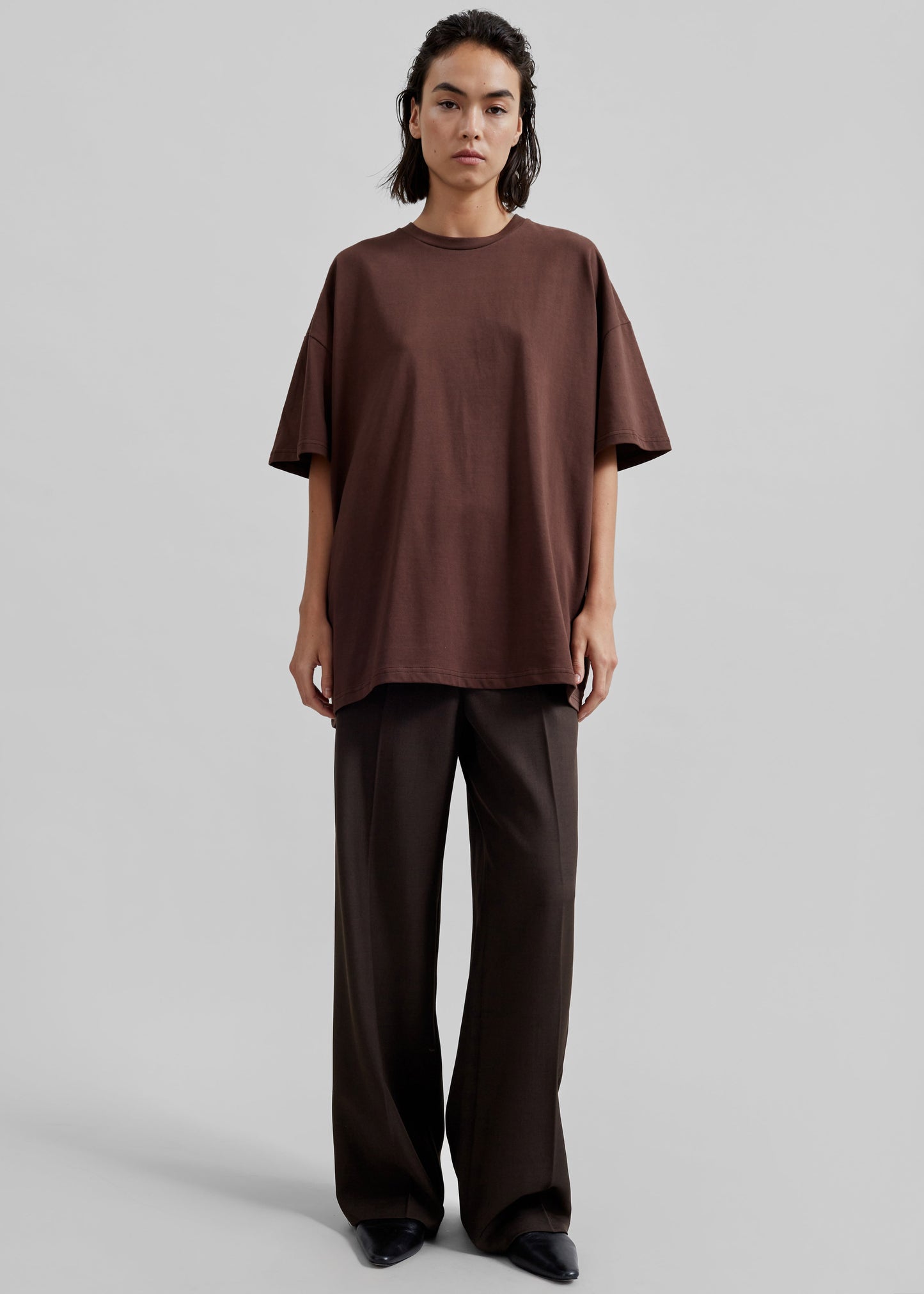 Faro Boxy Tee - Brown