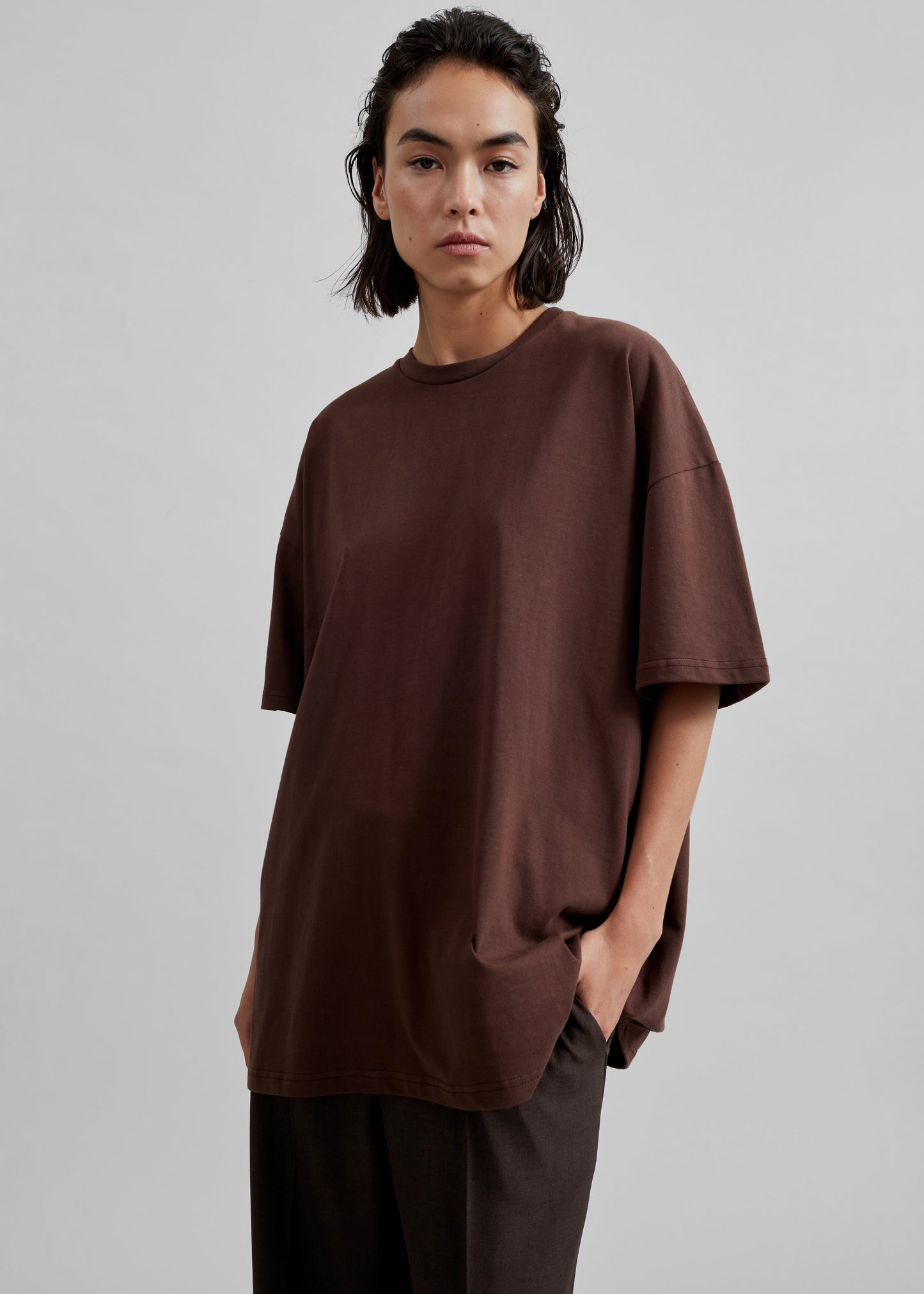 Faro Boxy Tee - Brown