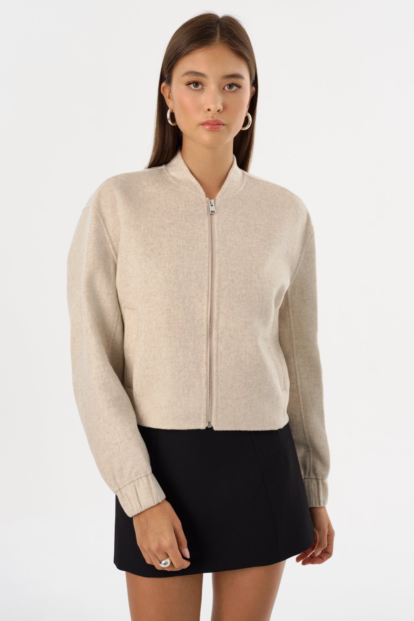 FAY | Double Face Wool Bomber Jacket