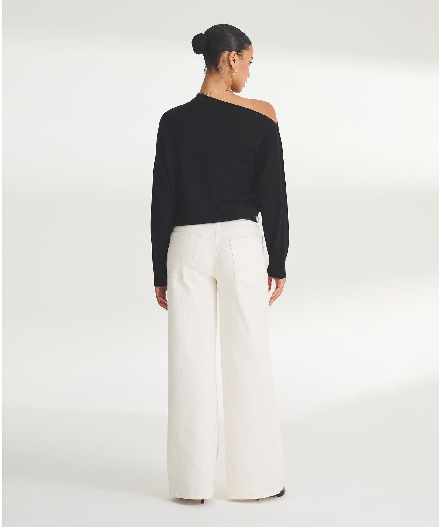 Fancy Cashmere Asymmetrical Top