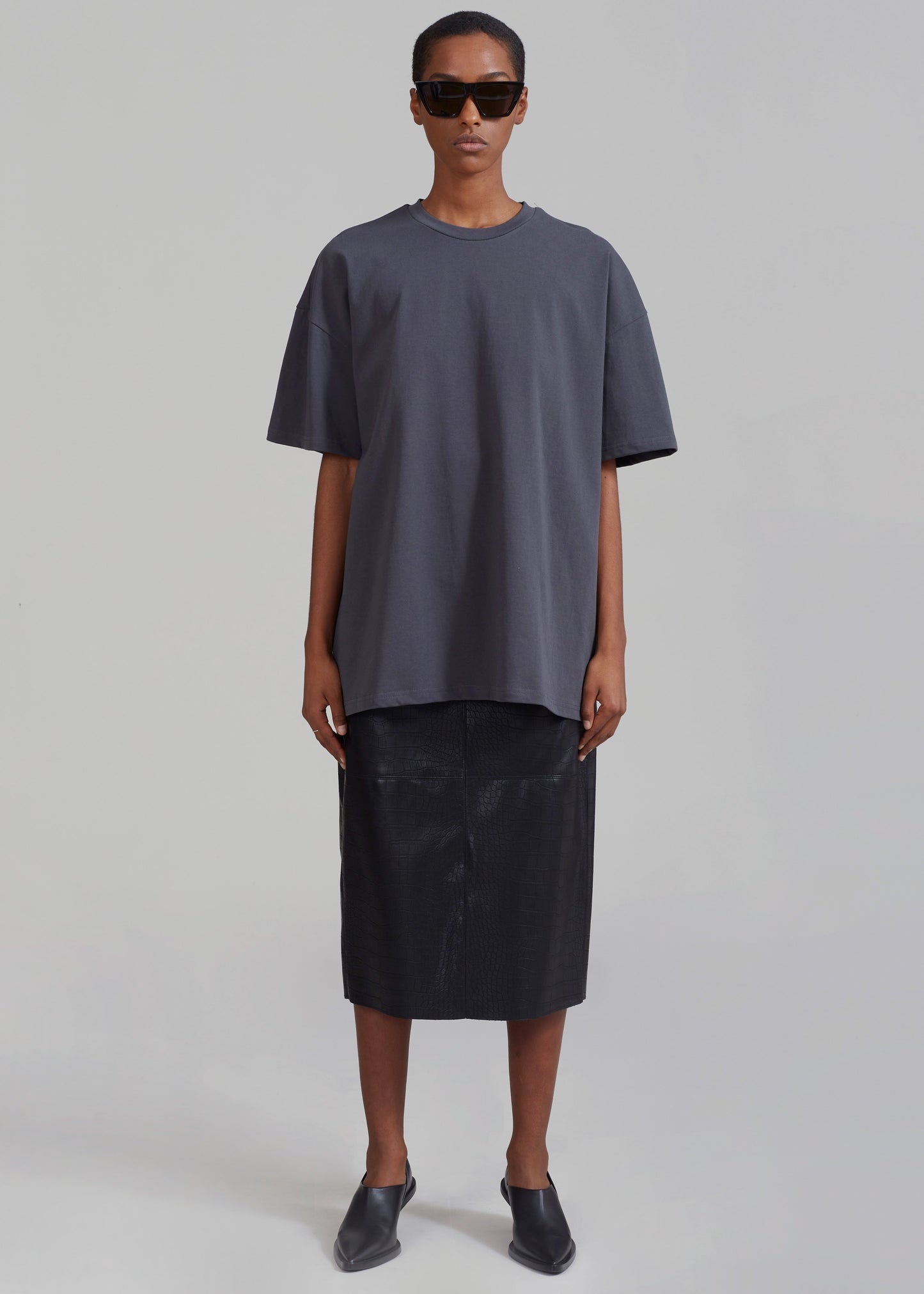 Faro Boxy Tee - Charcoal