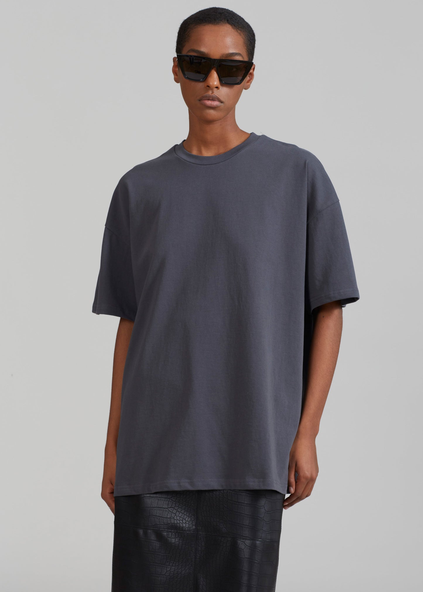 Faro Boxy Tee - Charcoal